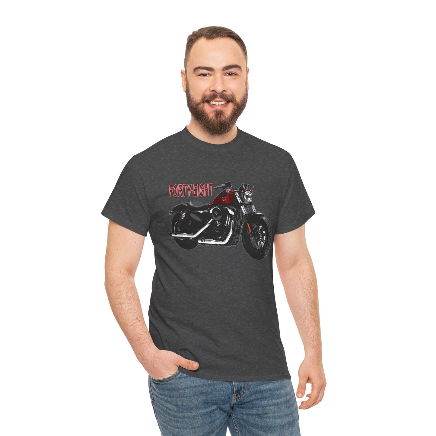 Harley Davidson 48 Unisex T-Shirt | Gildan® 5000 Heavy Cotton™ - Stylish & Comfortable, Great for Bikers of All Styles