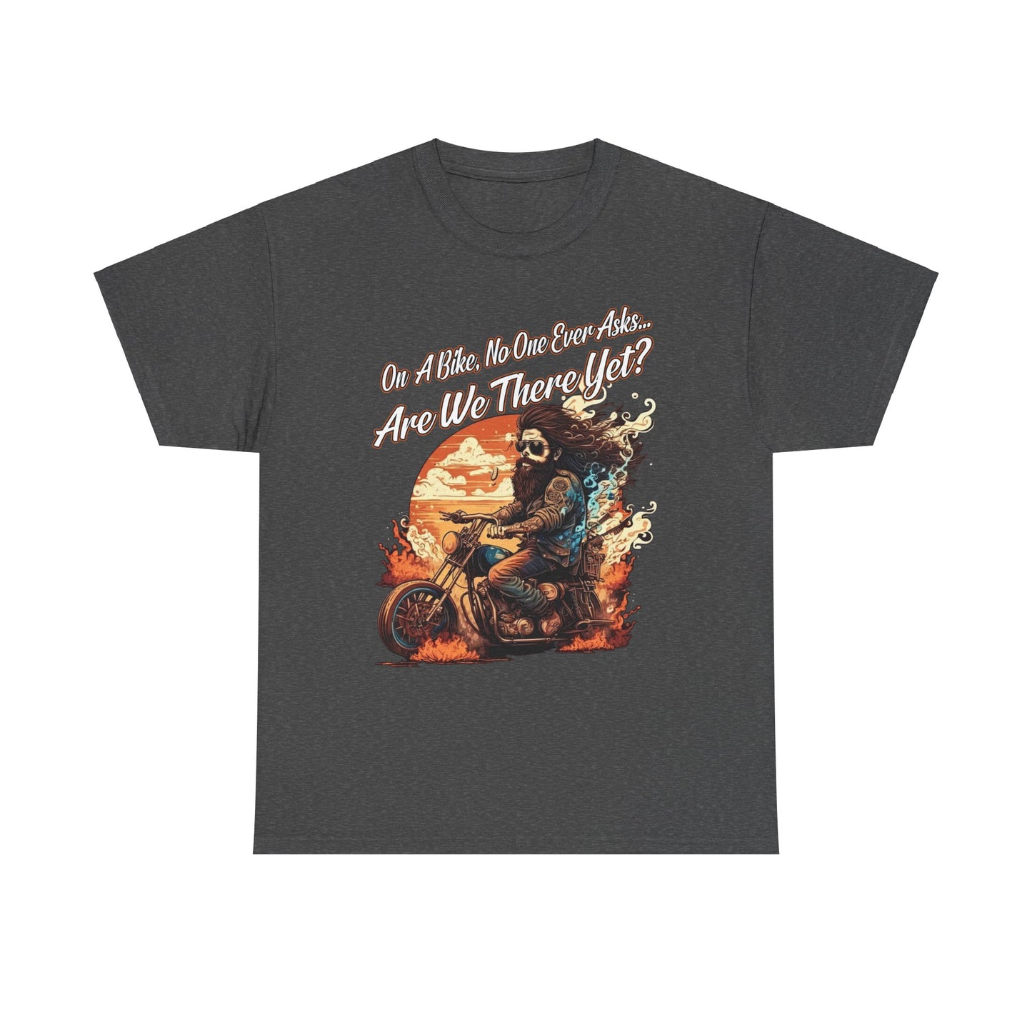 Heavy Cotton 'Are We There Yet?' Biker Tee - Classic Style for Road Warriors