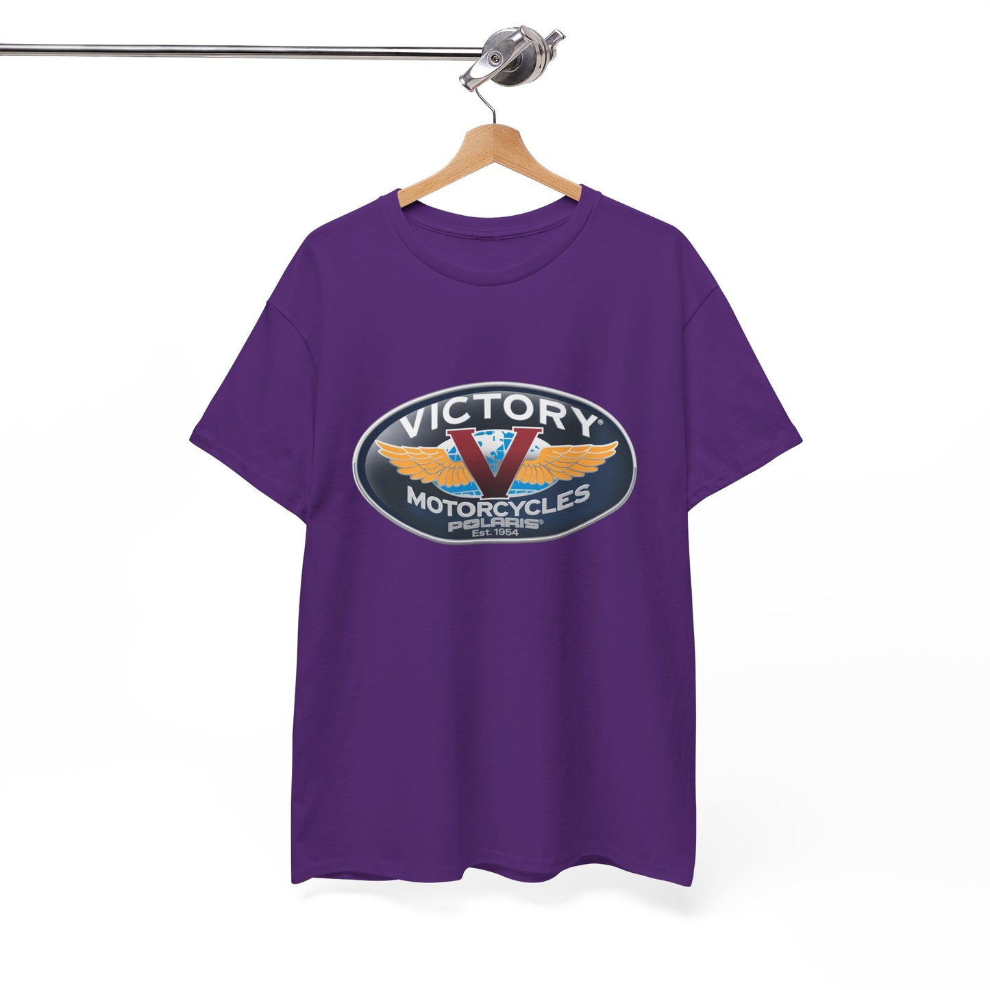 Victory Polaris Logo Tee - Gildan® 5000 Heavy Cotton™, Quality Fabric for the Modern Biker