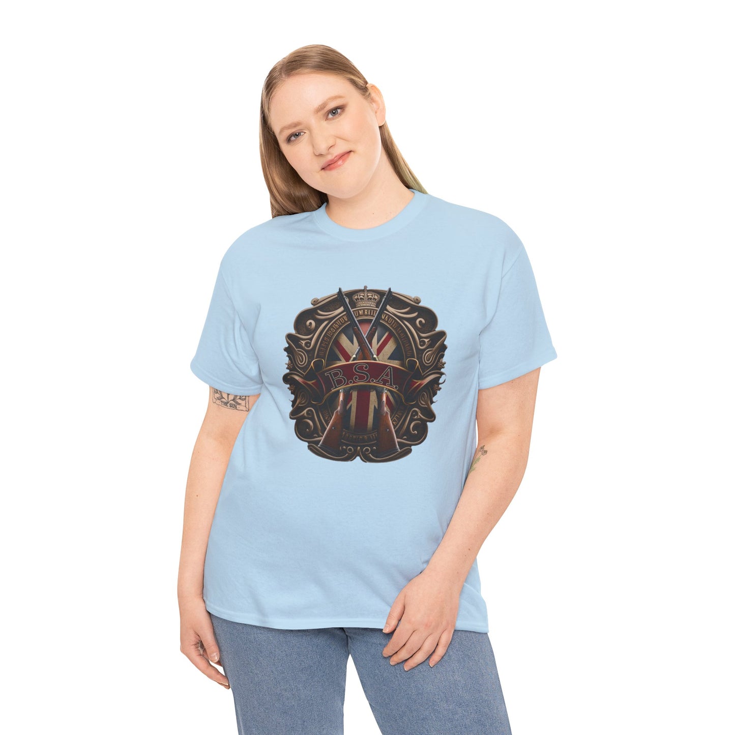 Classic BSA Motorcycles T-Shirt - Gildan® 5000 Heavy Cotton™, Perfect for Riders & Collectors