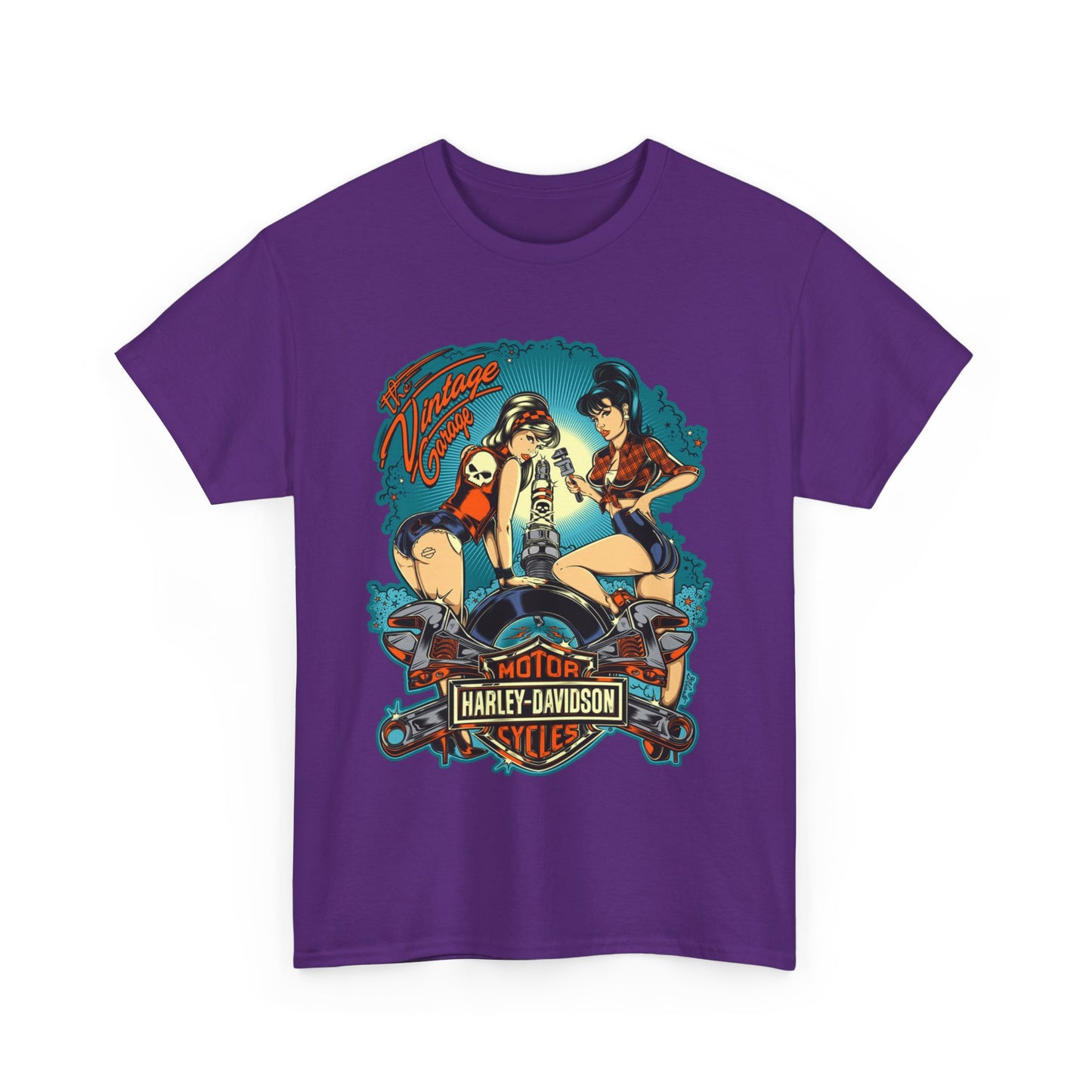 Harley Davidson T-Shirt | Gildan® 5000 Heavy Cotton™, Classic Fit, Timeless Biker Style