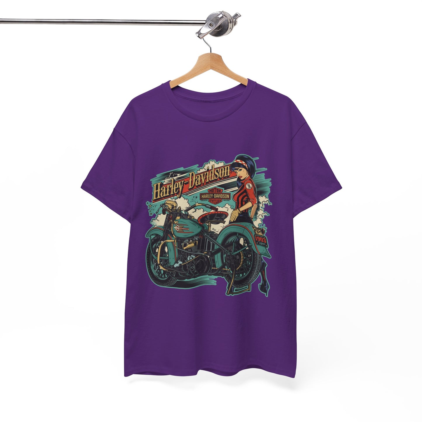 Harley-Davidson 1903 Retro T-Shirt - Gildan® 5000 Heavy Cotton™, Timeless Style, Built for Riders