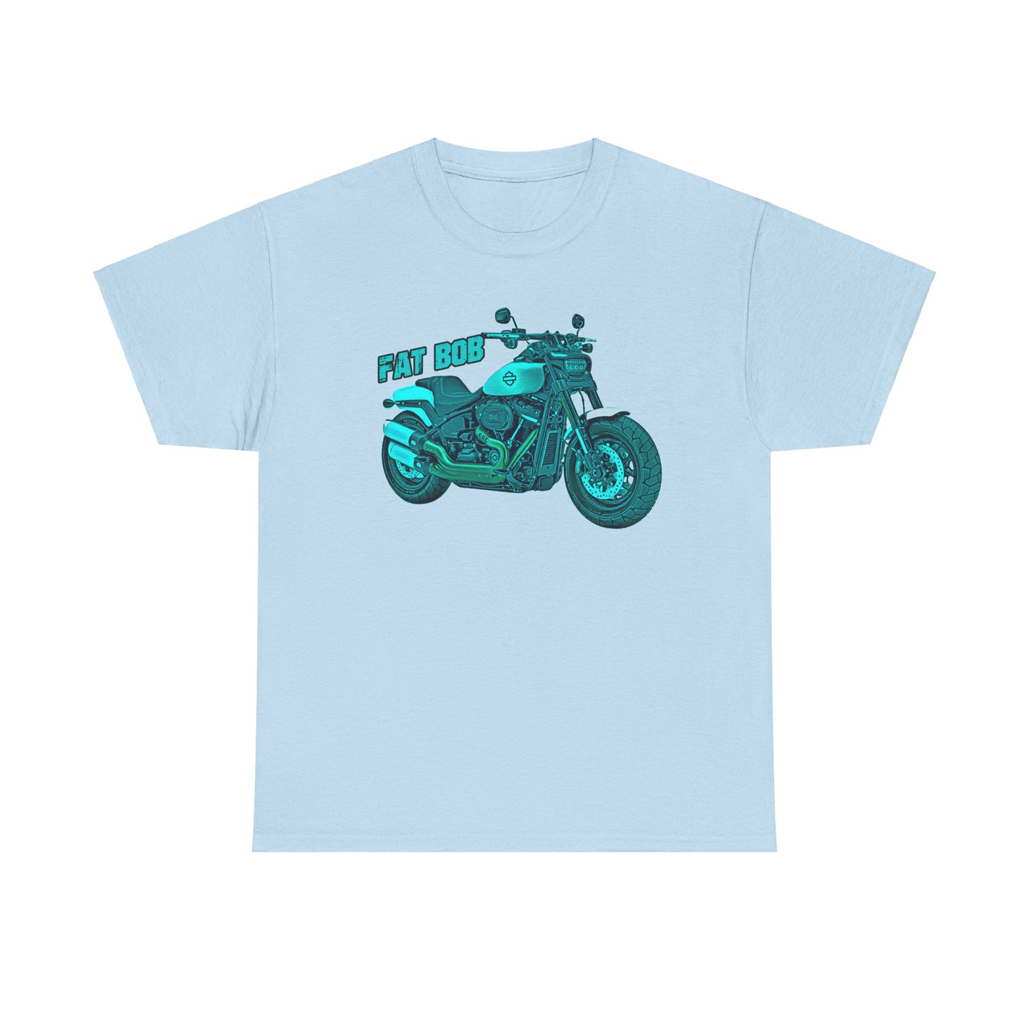 Harley Davidson Fatbob T-Shirt - Gildan® 5000 Heavy Cotton™, Stylish & Durable for Motorcycle Lovers