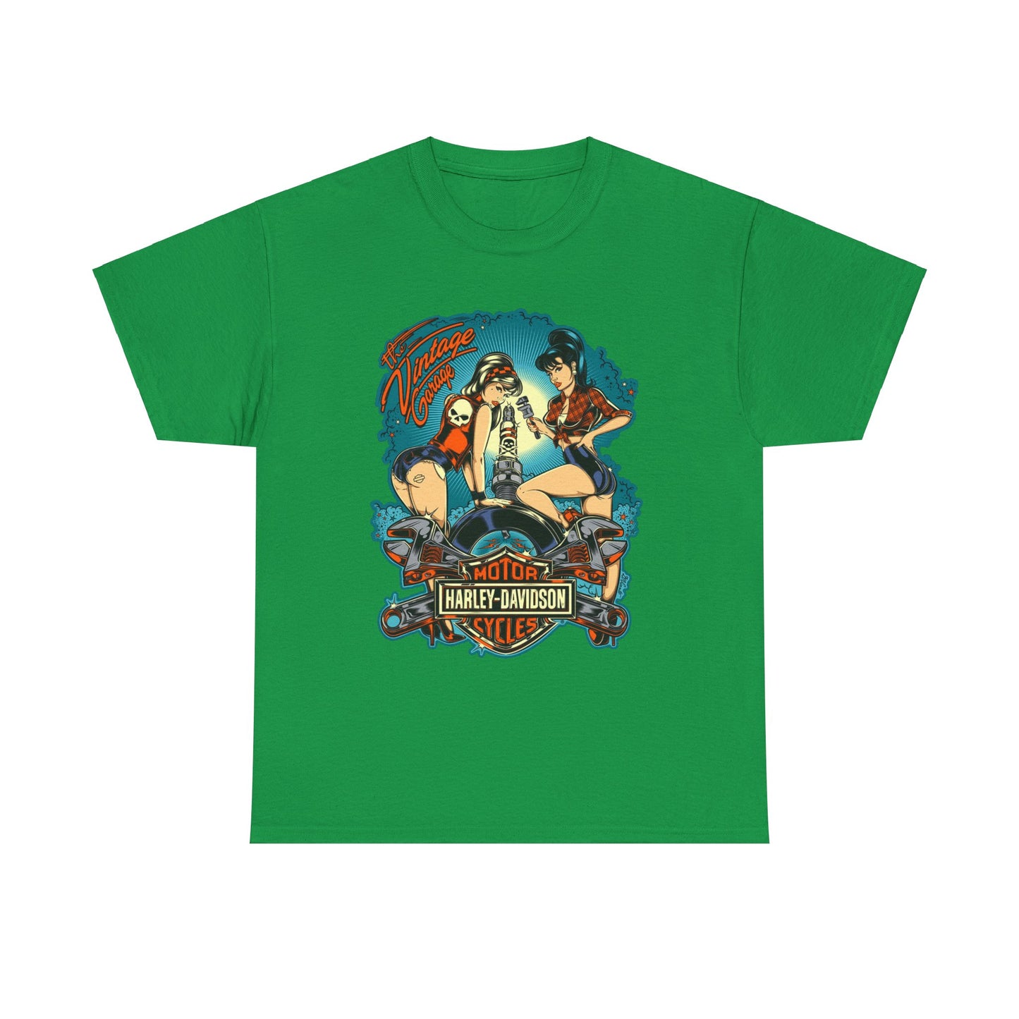 Harley Davidson T-Shirt | Gildan® 5000 Heavy Cotton™, Classic Fit, Timeless Biker Style