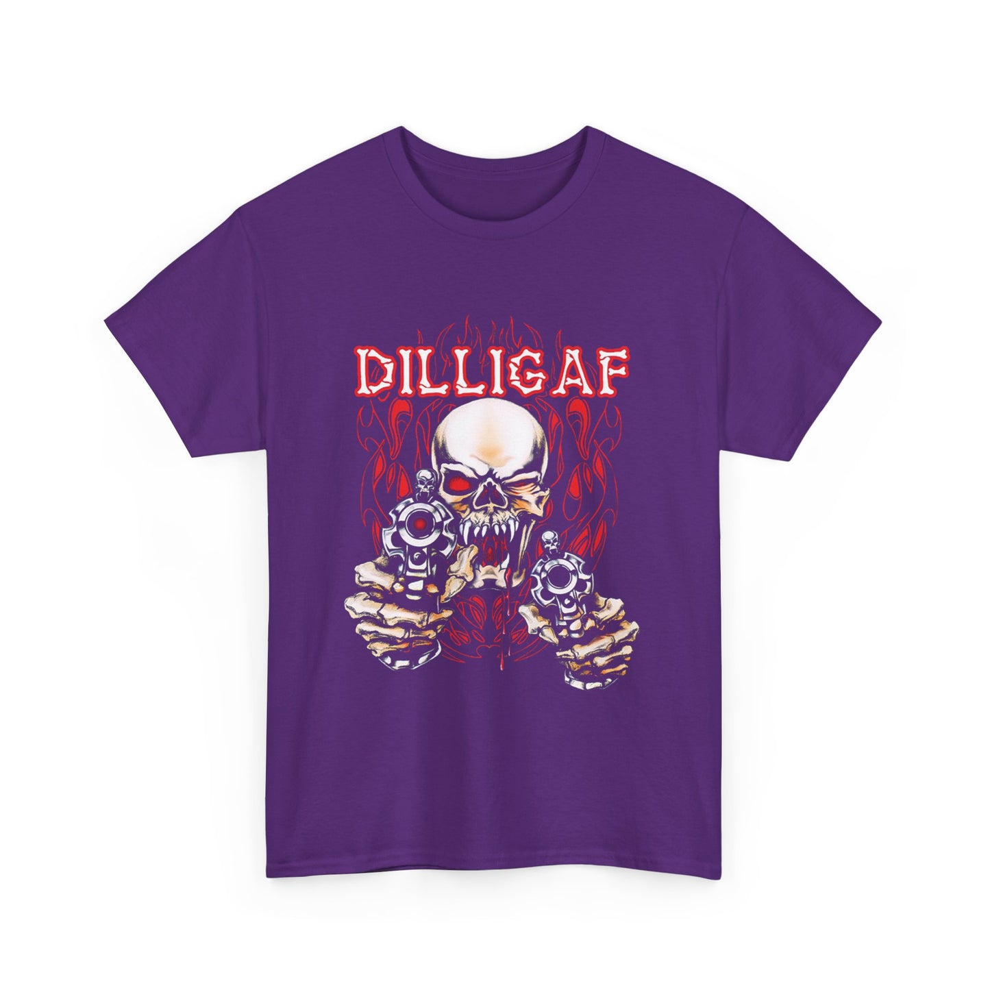 Edgy and Bold: DILLIGAF T-Shirt - Gildan® 5000 Heavy Cotton™, Built for Bikers