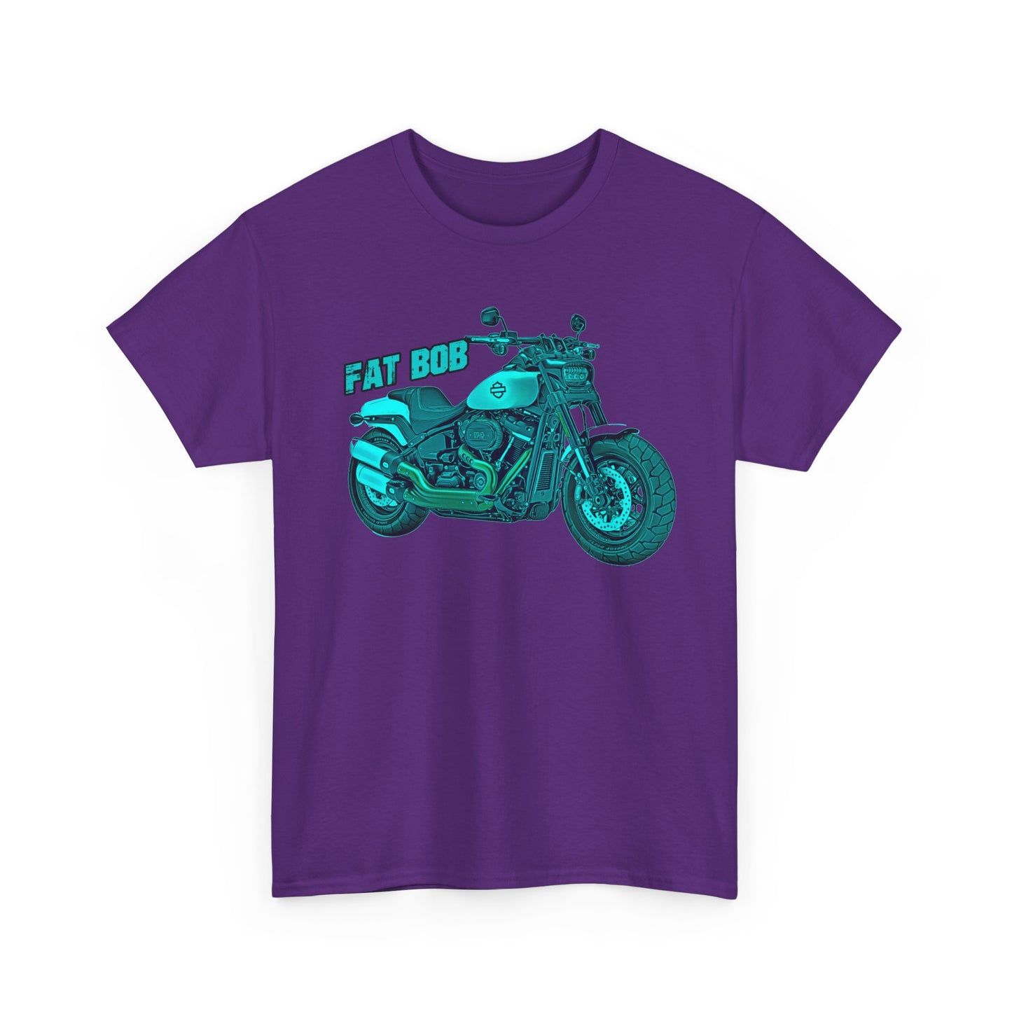 Harley Davidson Fatbob T-Shirt - Gildan® 5000 Heavy Cotton™, Stylish & Durable for Motorcycle Lovers