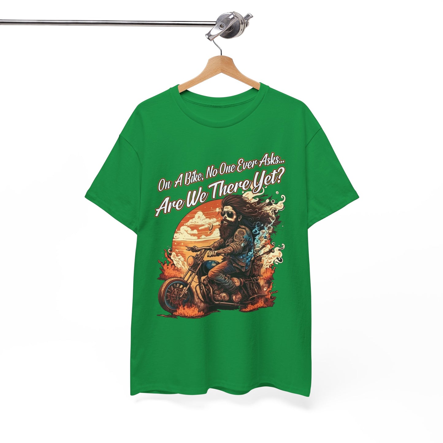 Heavy Cotton 'Are We There Yet?' Biker Tee - Classic Style for Road Warriors
