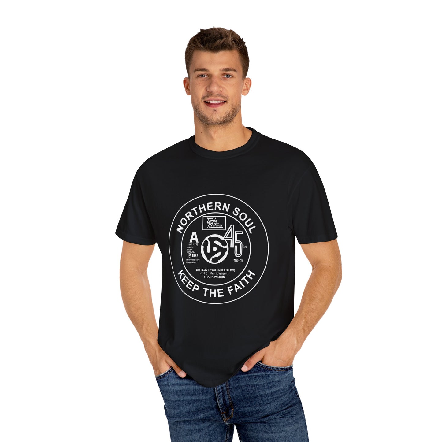 Stylish Northern Soul T-Shirt Featuring Frank Wilson, Do I Love You? - Gildan® 5000 Heavy Cotton™ Comfort