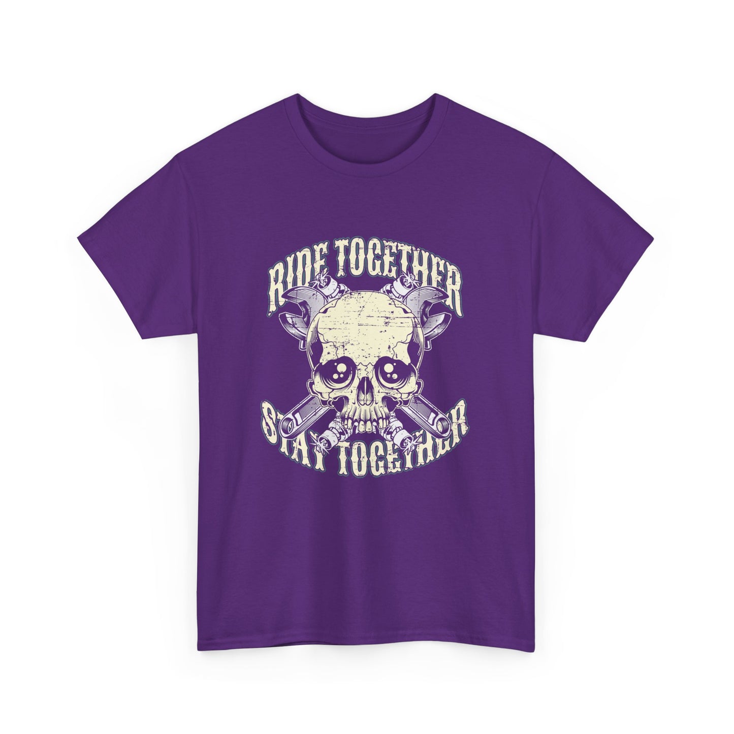 Ride Together, Stay Together T-Shirt | Gildan® 5000 Heavy Cotton™, Stylish and Classic Fit for True Bikers
