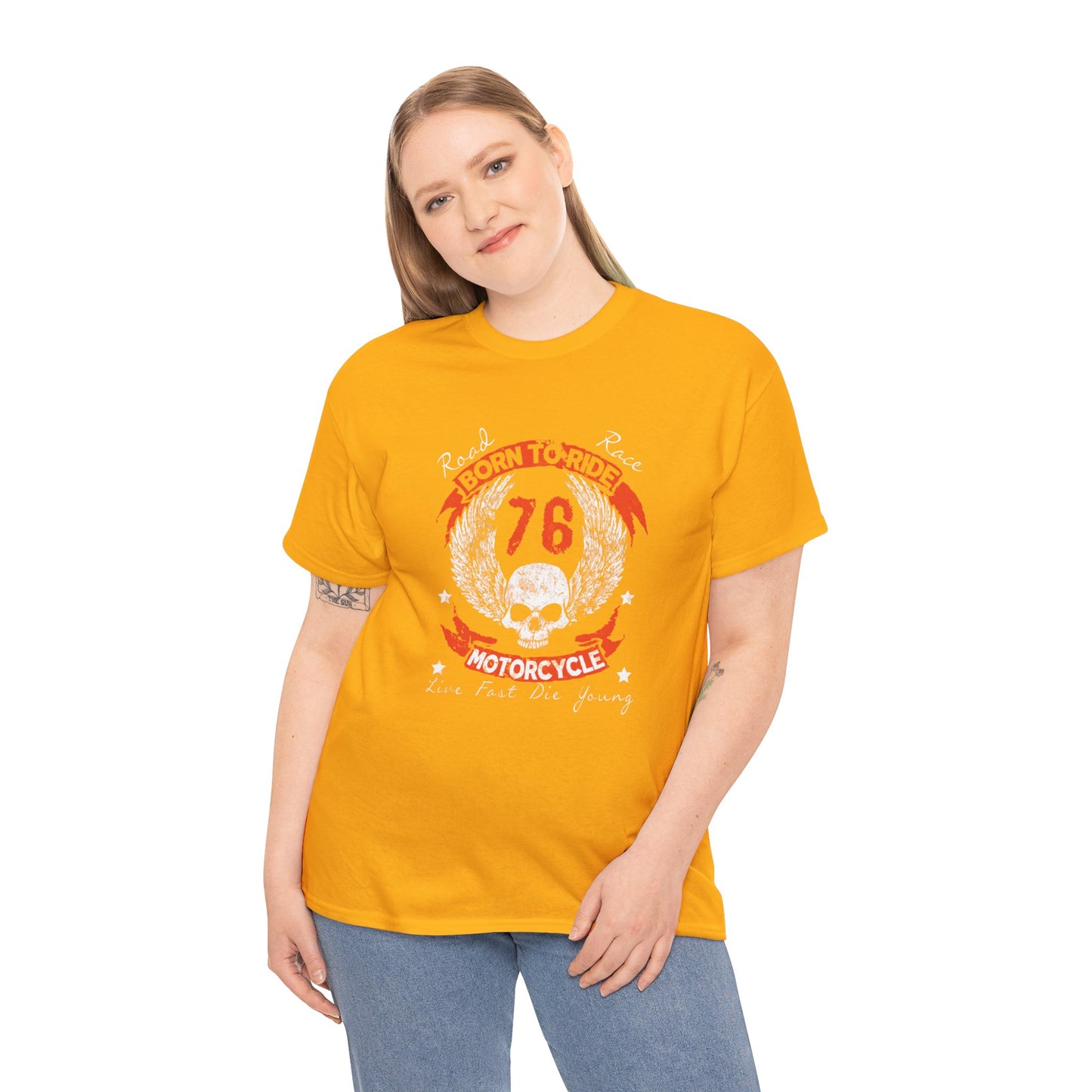 'Born To Ride' Durable, Midweight Comfort T-Shirt