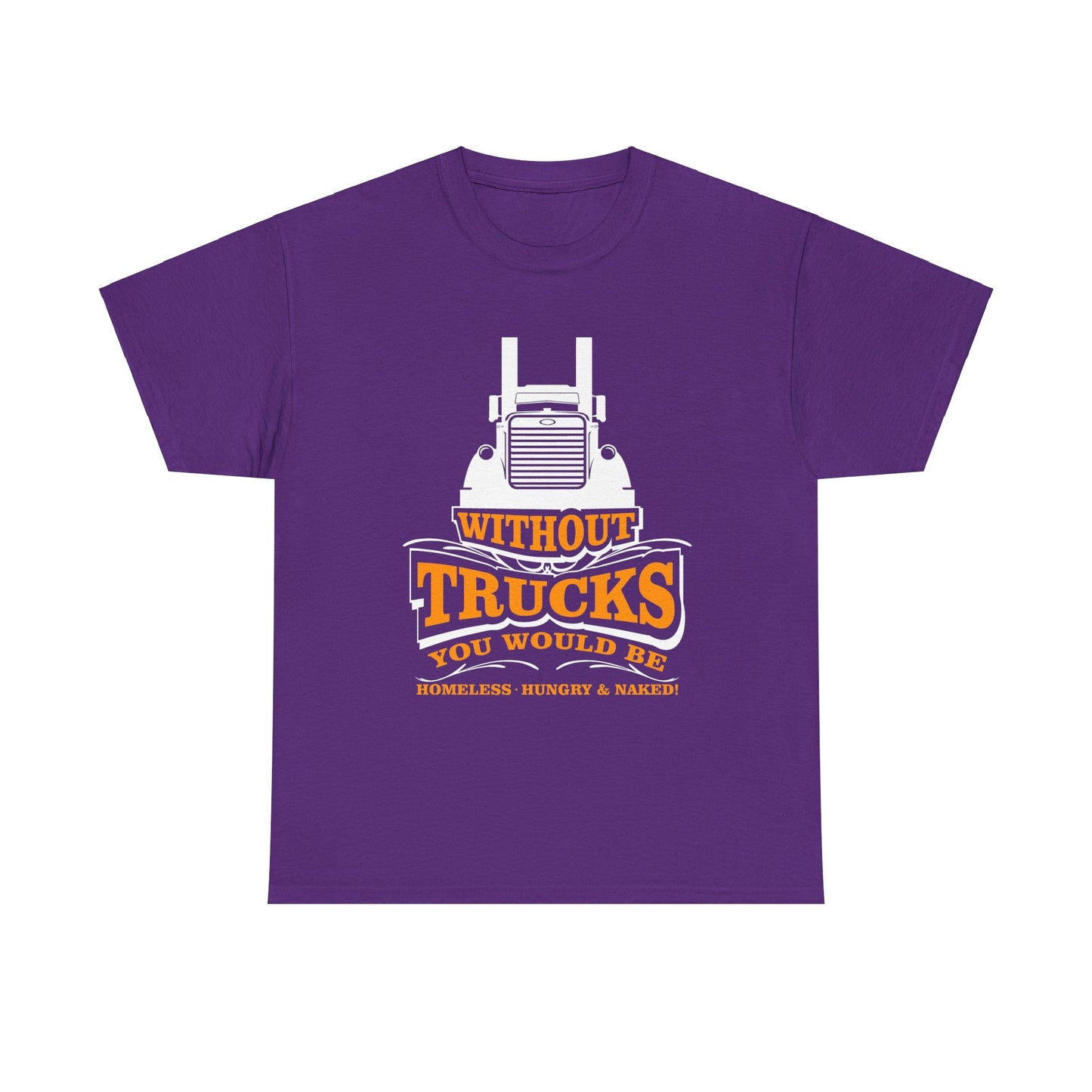 Edgy Trucker Style: Without Trucks You’d Be... Heavy Cotton Shirt