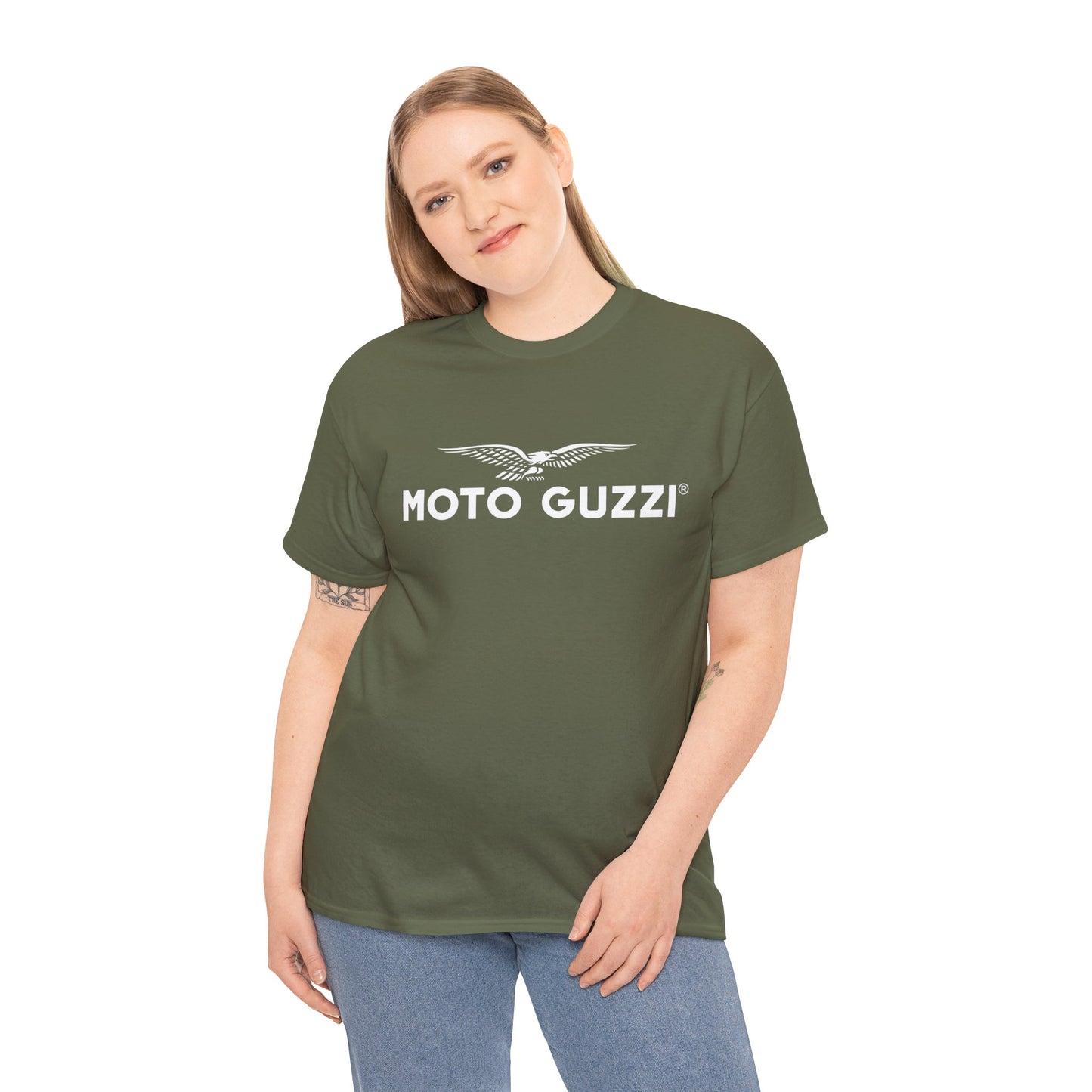 Moto Guzzi Heavy Cotton Logo Tee: Stylish, Durable, and Comfortable