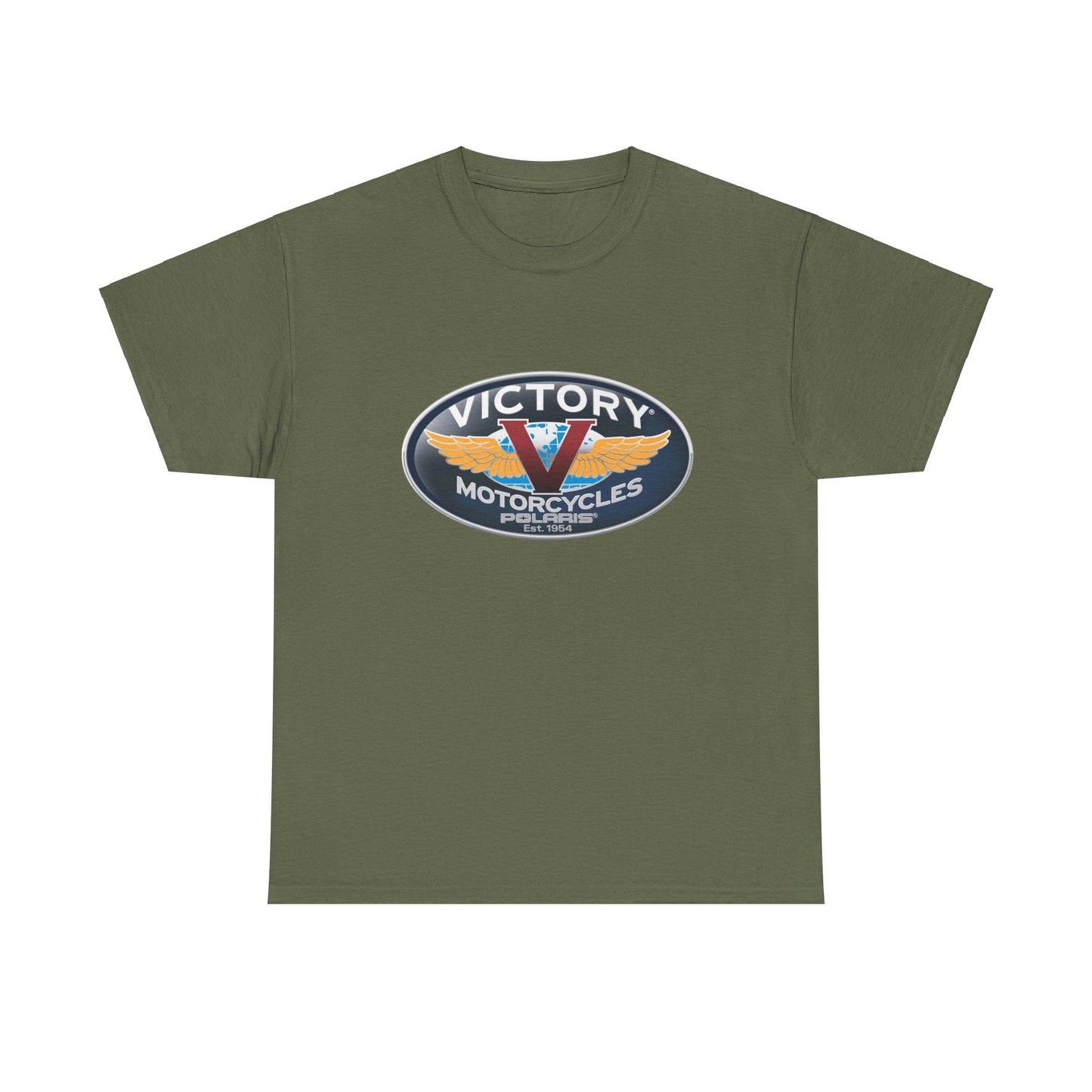 Victory Polaris Logo Tee - Gildan® 5000 Heavy Cotton™, Quality Fabric for the Modern Biker