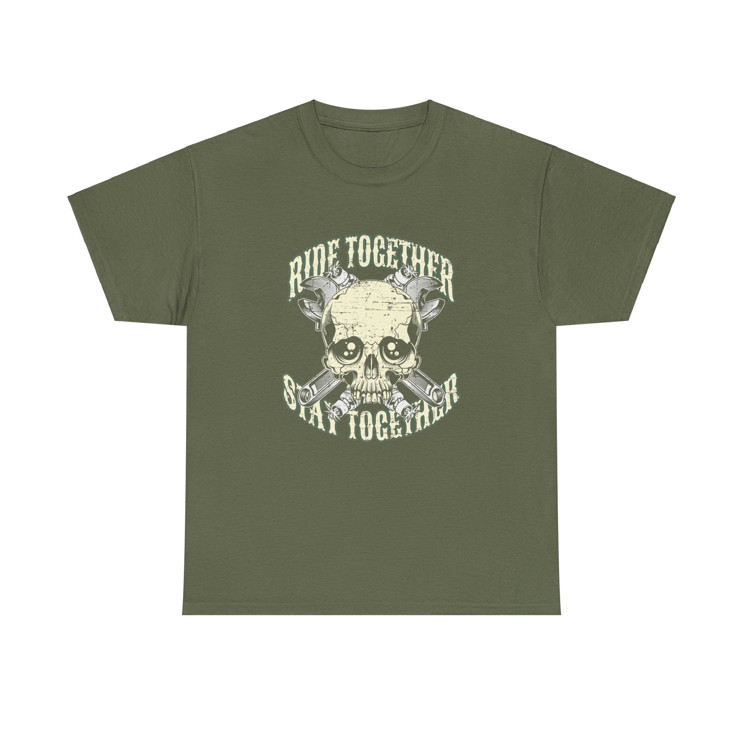 Ride Together, Stay Together T-Shirt | Gildan® 5000 Heavy Cotton™, Stylish and Classic Fit for True Bikers
