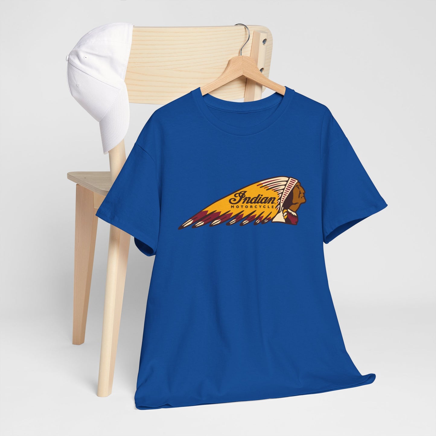 Indian Motorcycles Classic Tee - Gildan® 5000 Heavy Cotton™, Iconic Design, Perfect for Every Biker
