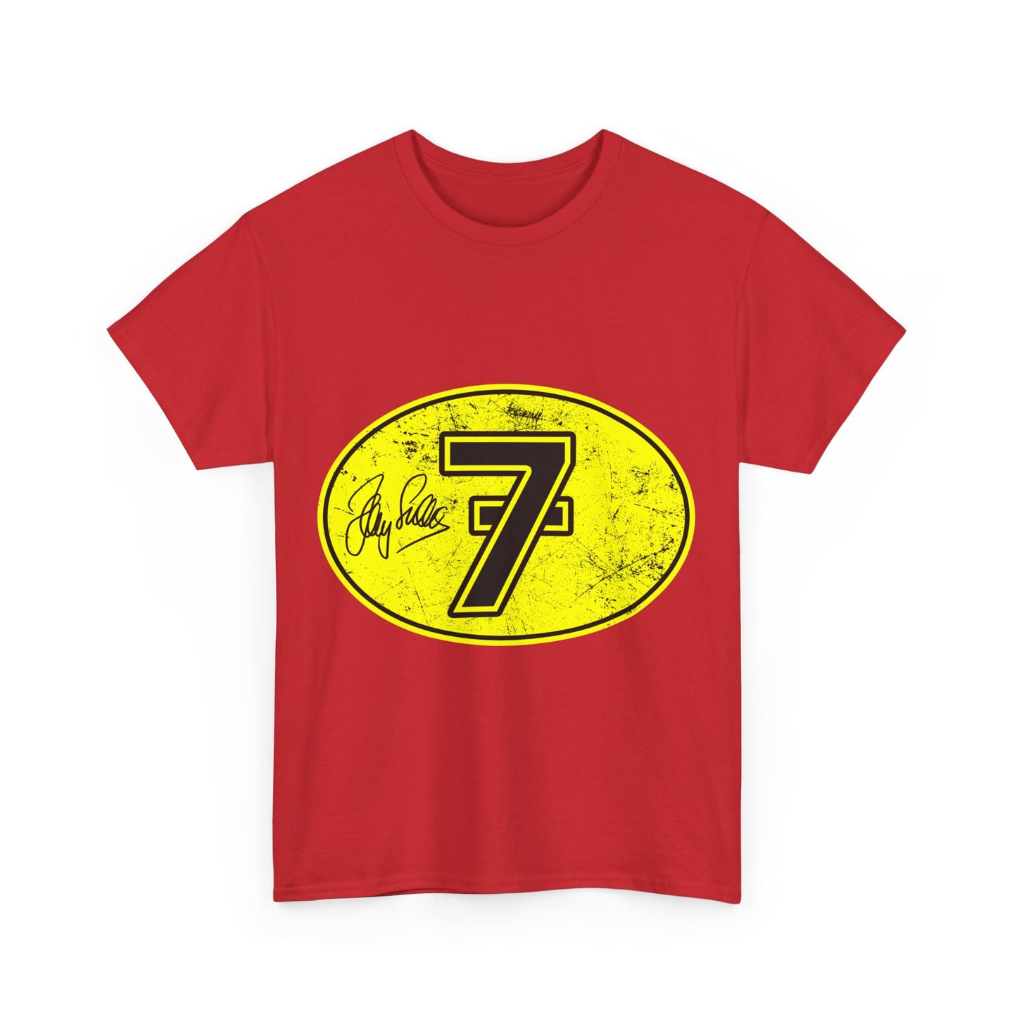 Barry Sheene No. 7 Tee | Gildan® 5000 Heavy Cotton™, Ideal for Motorcycle Enthusiasts