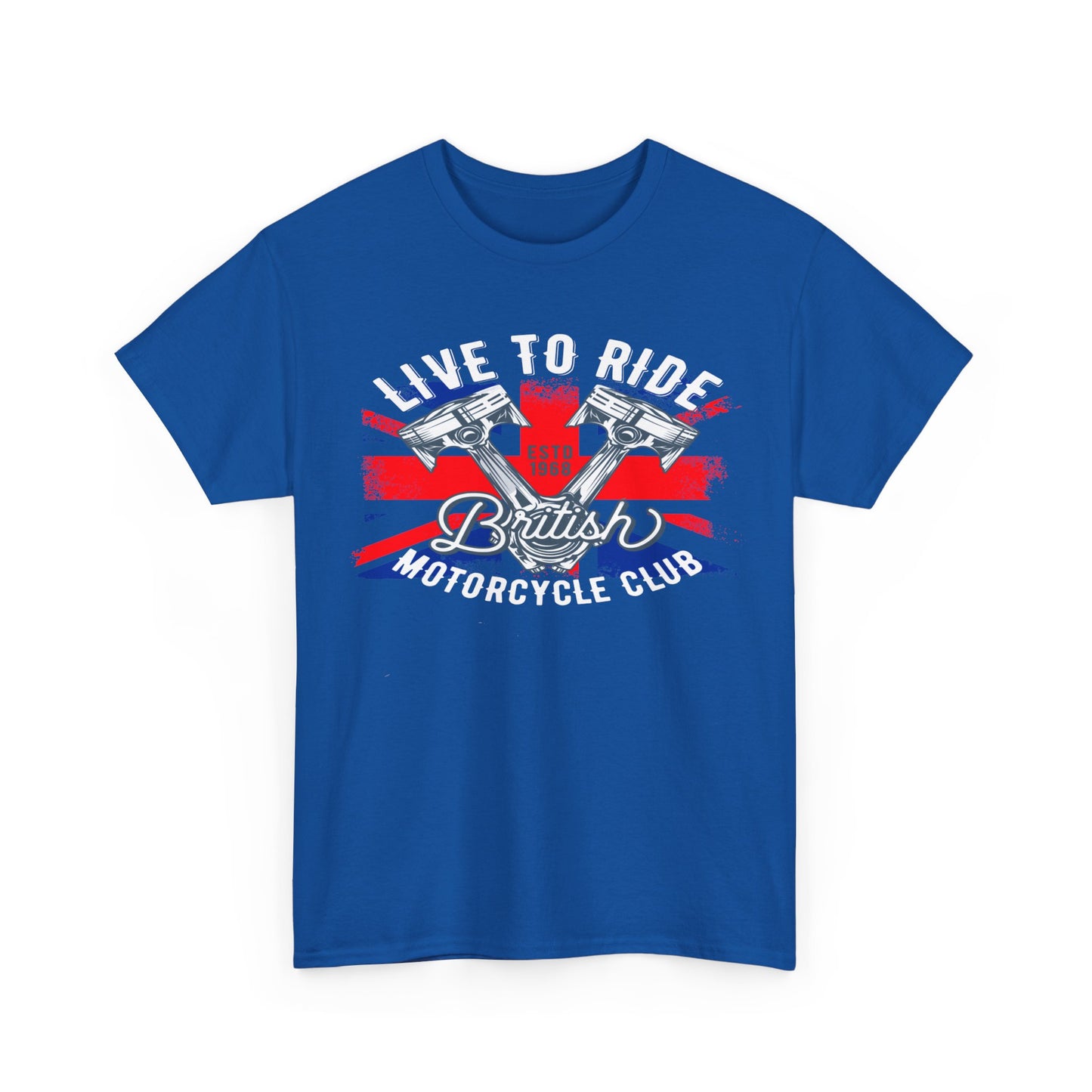 Live To Ride T-Shirt | Gildan® 5000 Heavy Cotton™ - Edgy Biker Style with Classic Fit