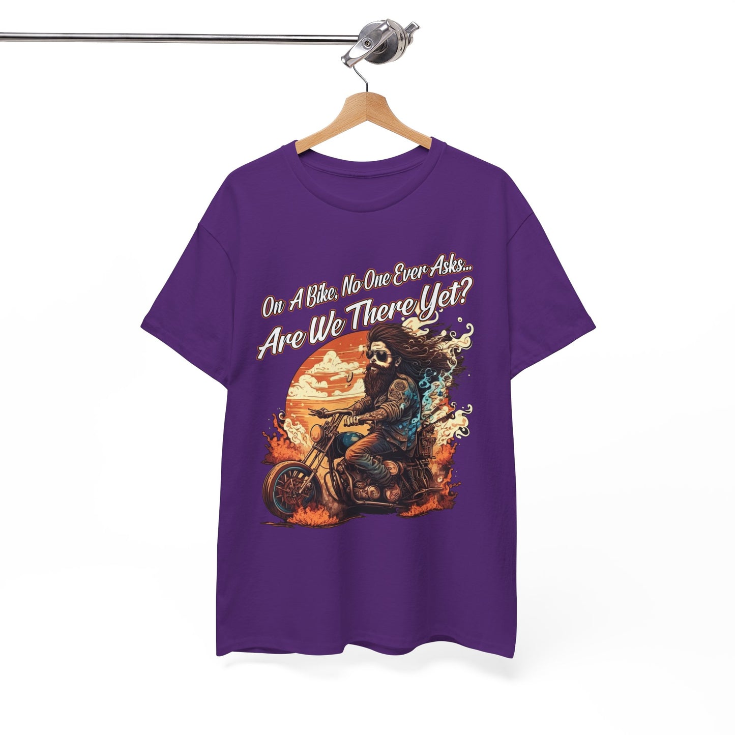 Heavy Cotton 'Are We There Yet?' Biker Tee - Classic Style for Road Warriors