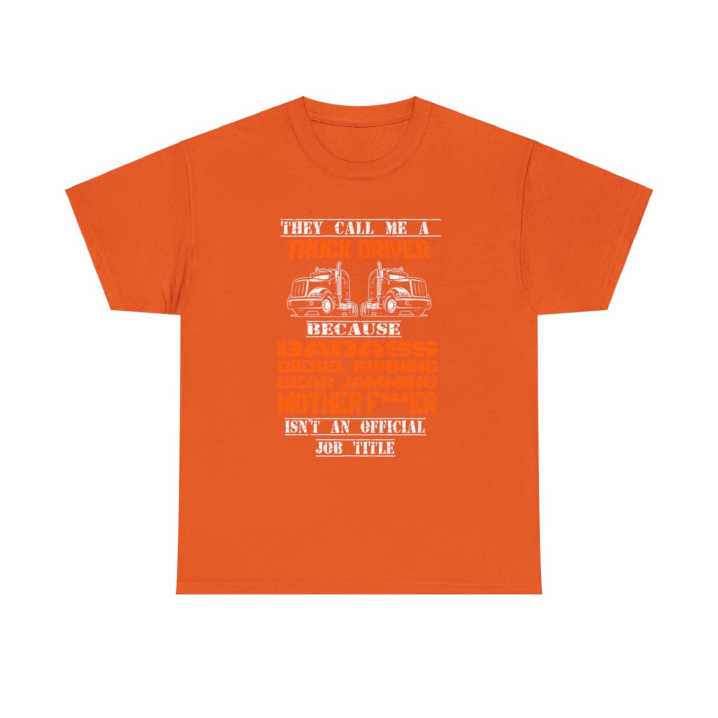 Bad Ass Trucker Tee - Gildan® 5000 Heavy Cotton™ Adult T-Shirt, Tough Design & Classic Fit