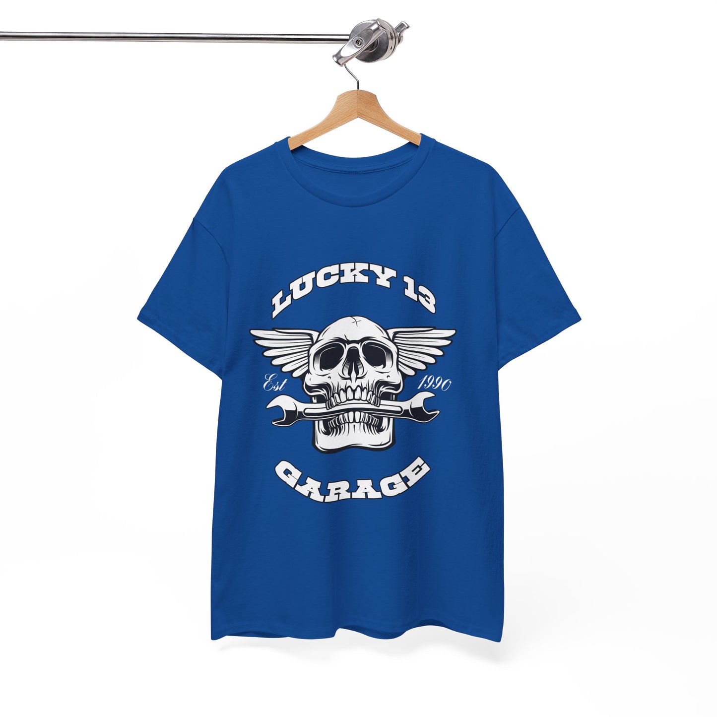 Lucky 13 Motorcycle Tee - Gildan® 5000 Heavy Cotton™, Iconic Design, Midweight Fabric for Everyday Wear