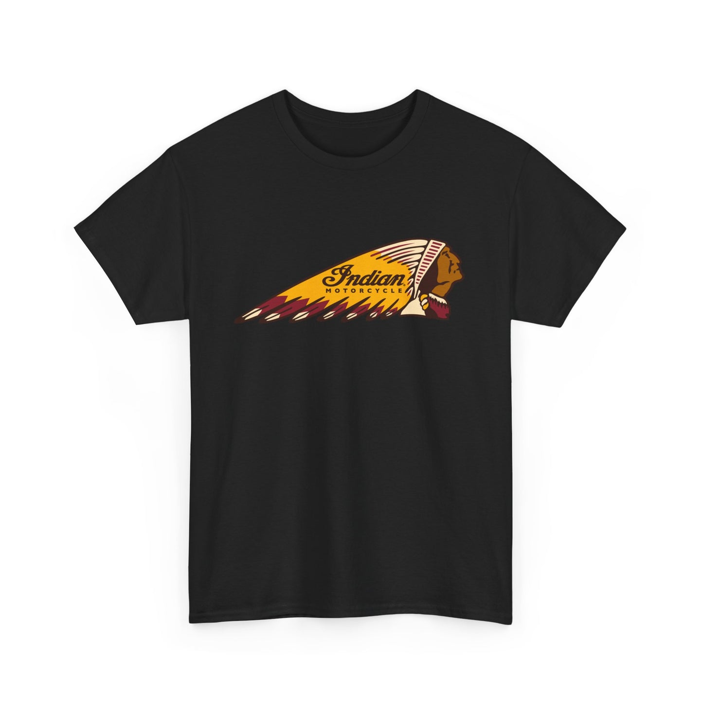 Indian Motorcycles Classic Tee - Gildan® 5000 Heavy Cotton™, Iconic Design, Perfect for Every Biker