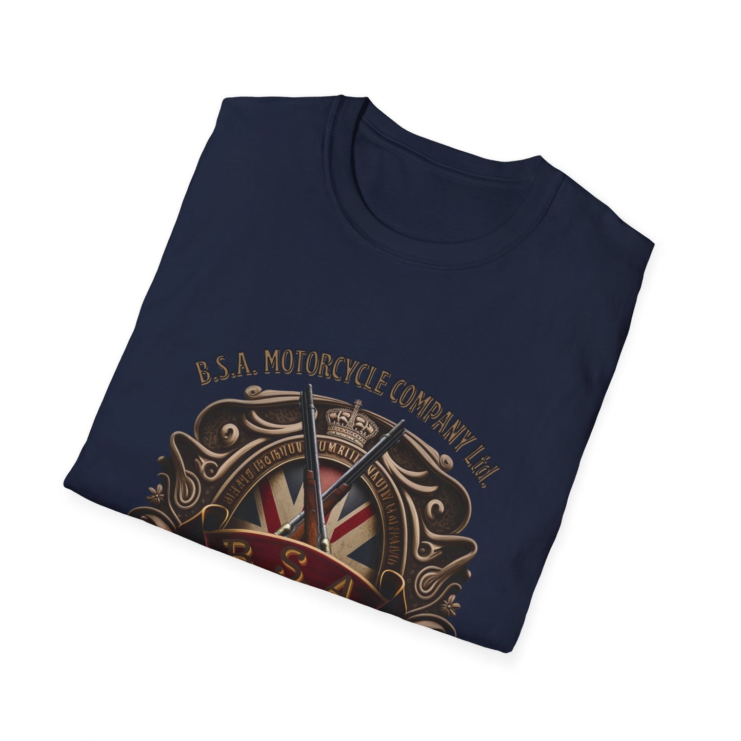 BSA Motorcycle Company Heritage Tee - Gildan® 5000 Heavy Cotton™, Classic Comfort for Enthusiasts