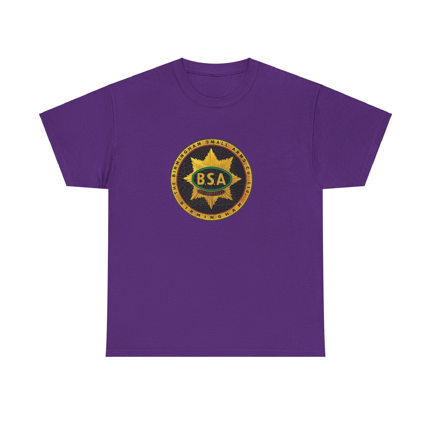 Vintage BSA Logo Tee - Gildan® 5000 Heavy Cotton™, Perfect for Bikers & Motorcycle Enthusiasts