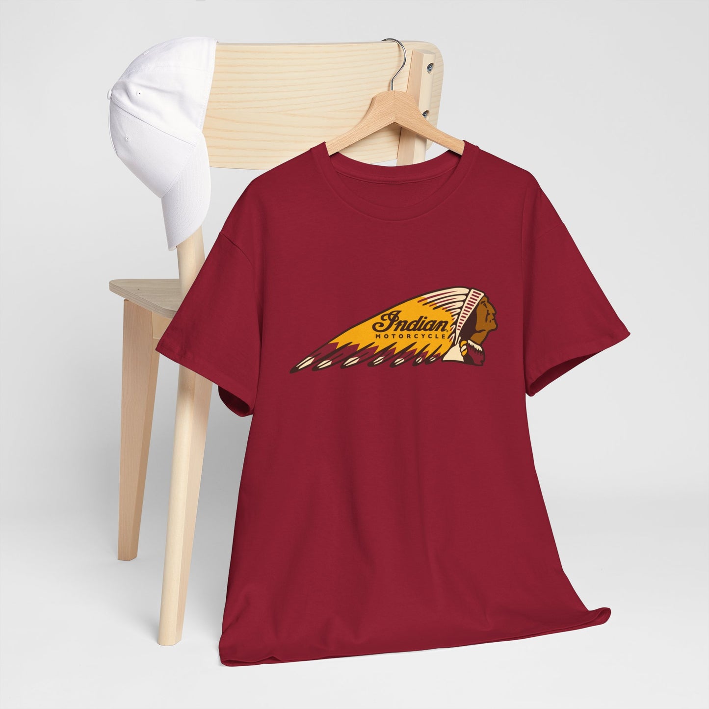 Indian Motorcycles Classic Tee - Gildan® 5000 Heavy Cotton™, Iconic Design, Perfect for Every Biker
