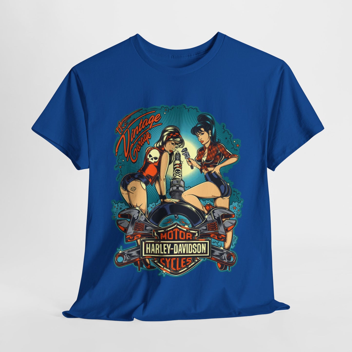 Harley Davidson T-Shirt | Gildan® 5000 Heavy Cotton™, Classic Fit, Timeless Biker Style