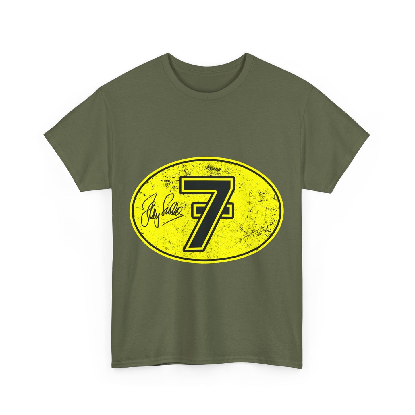 Barry Sheene No. 7 Tee | Gildan® 5000 Heavy Cotton™, Ideal for Motorcycle Enthusiasts