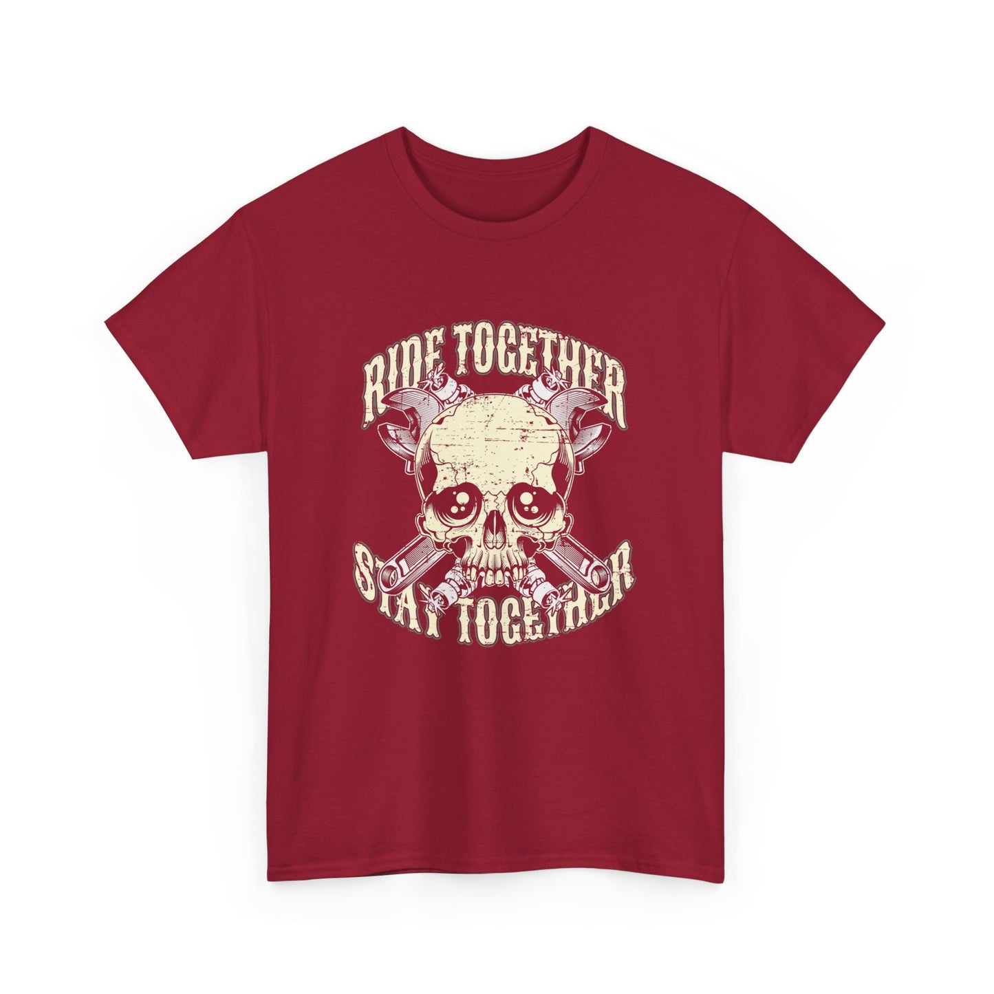 Ride Together, Stay Together T-Shirt | Gildan® 5000 Heavy Cotton™, Stylish and Classic Fit for True Bikers