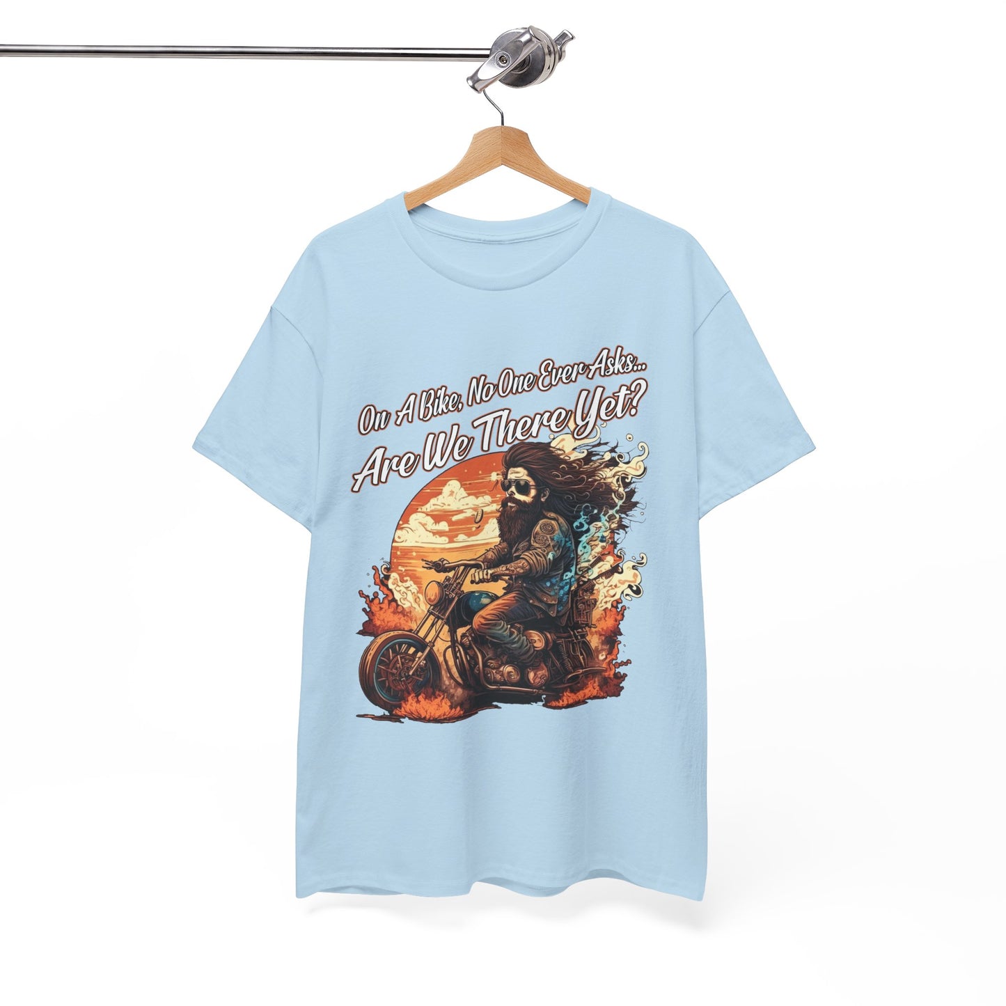 Heavy Cotton 'Are We There Yet?' Biker Tee - Classic Style for Road Warriors