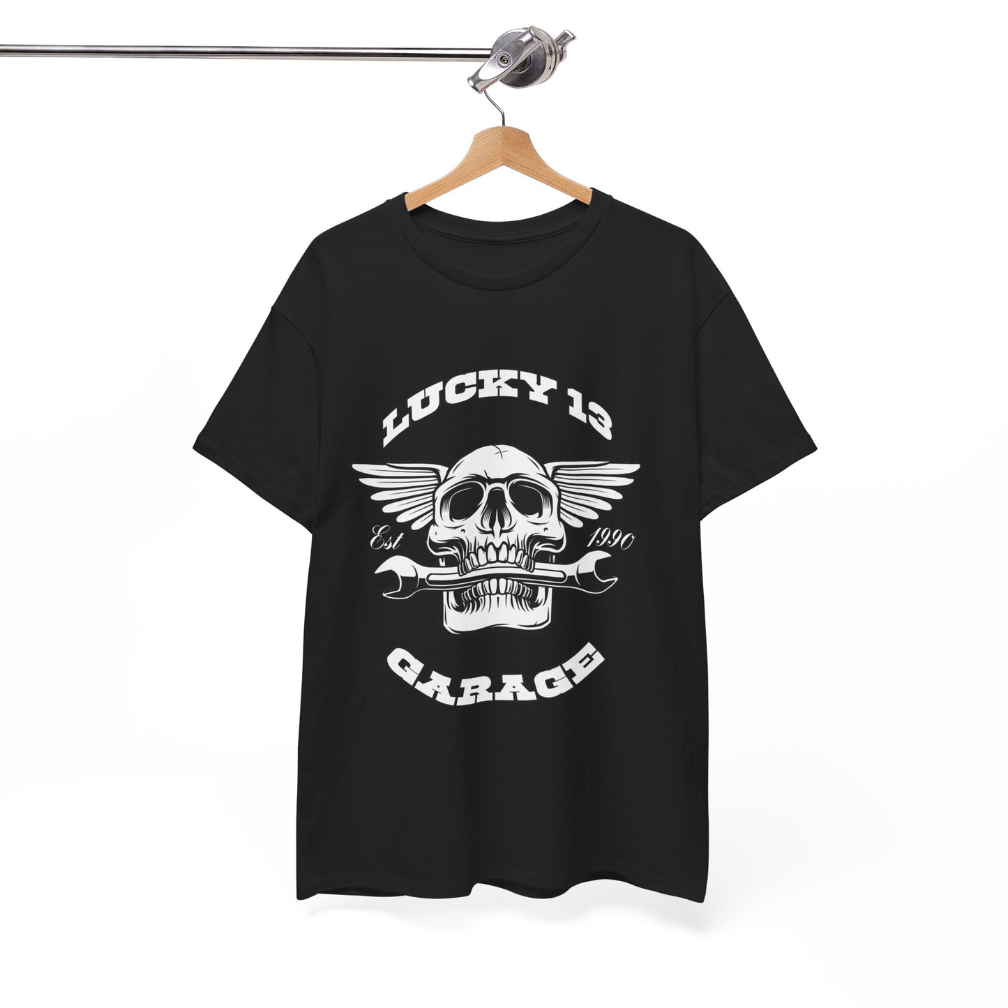 Lucky 13 Motorcycle Tee - Gildan® 5000 Heavy Cotton™, Iconic Design, Midweight Fabric for Everyday Wear