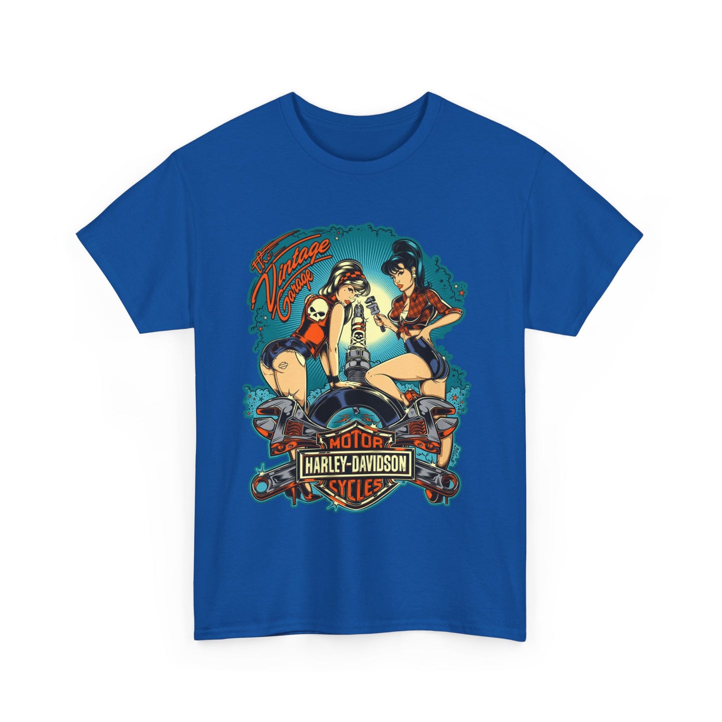 Harley Davidson T-Shirt | Gildan® 5000 Heavy Cotton™, Classic Fit, Timeless Biker Style