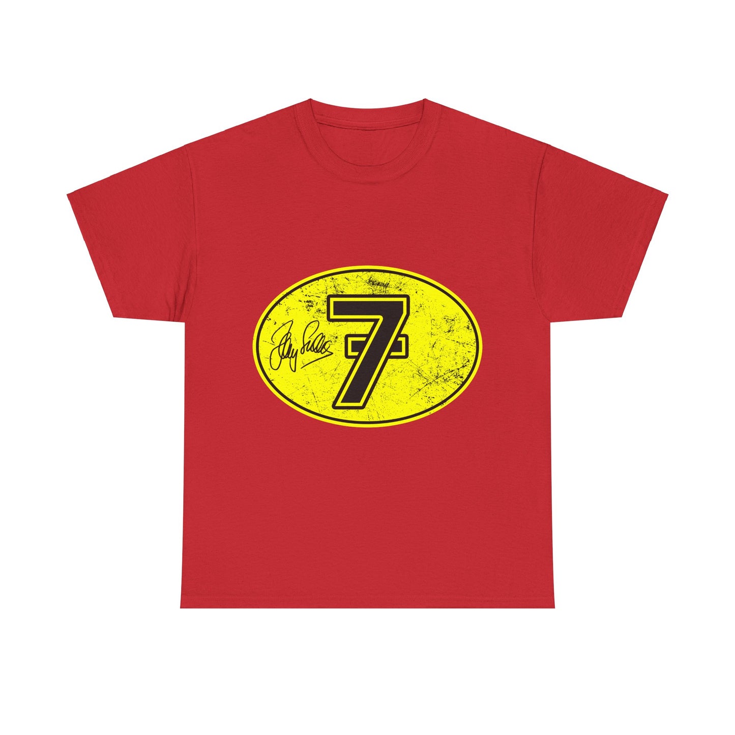 Barry Sheene No. 7 Tee | Gildan® 5000 Heavy Cotton™, Ideal for Motorcycle Enthusiasts