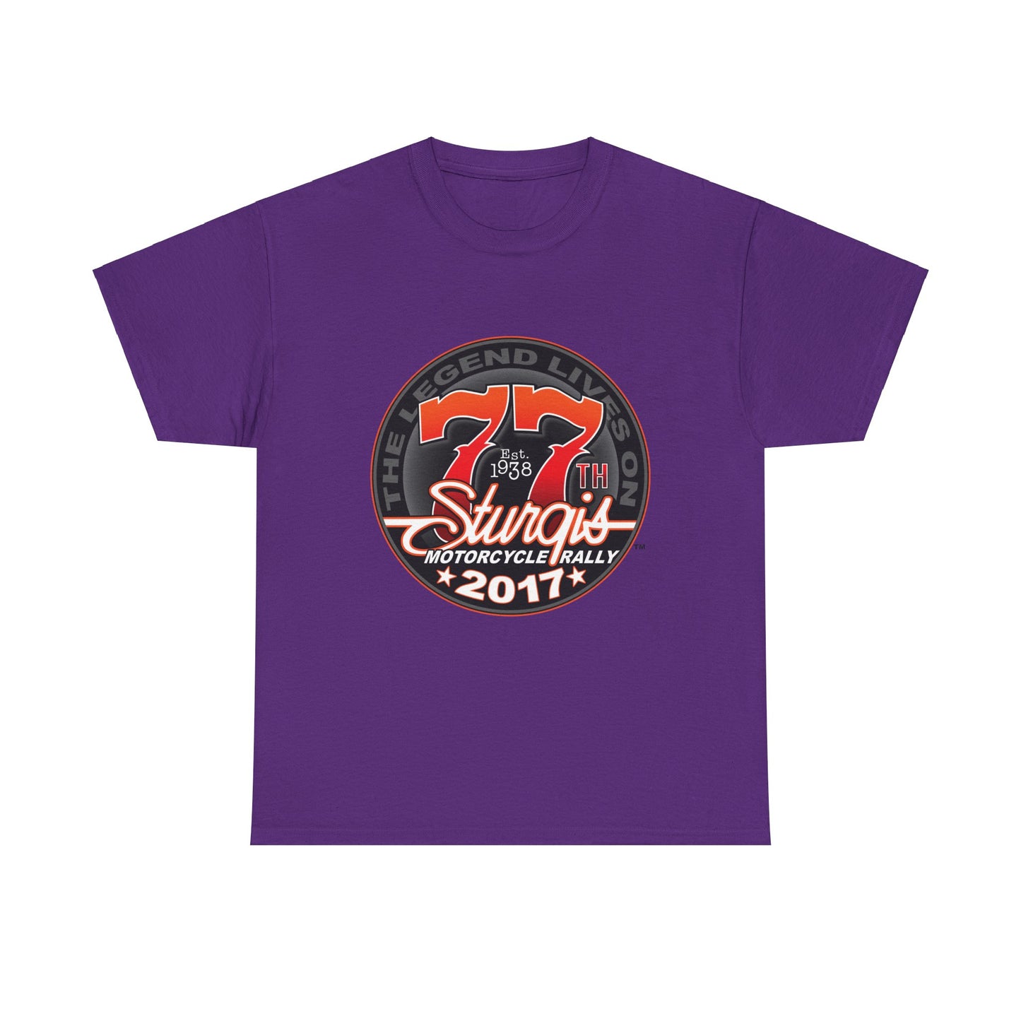 Classic Sturgis 77 2017 Biker Tee - Gildan® 5000 Heavy Cotton™, Edgy Design & Comfort