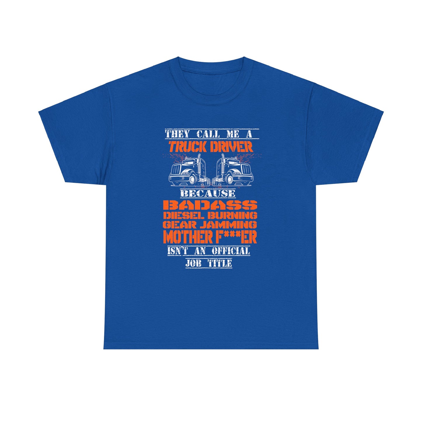 Bad Ass Trucker Tee - Gildan® 5000 Heavy Cotton™ Adult T-Shirt, Tough Design & Classic Fit