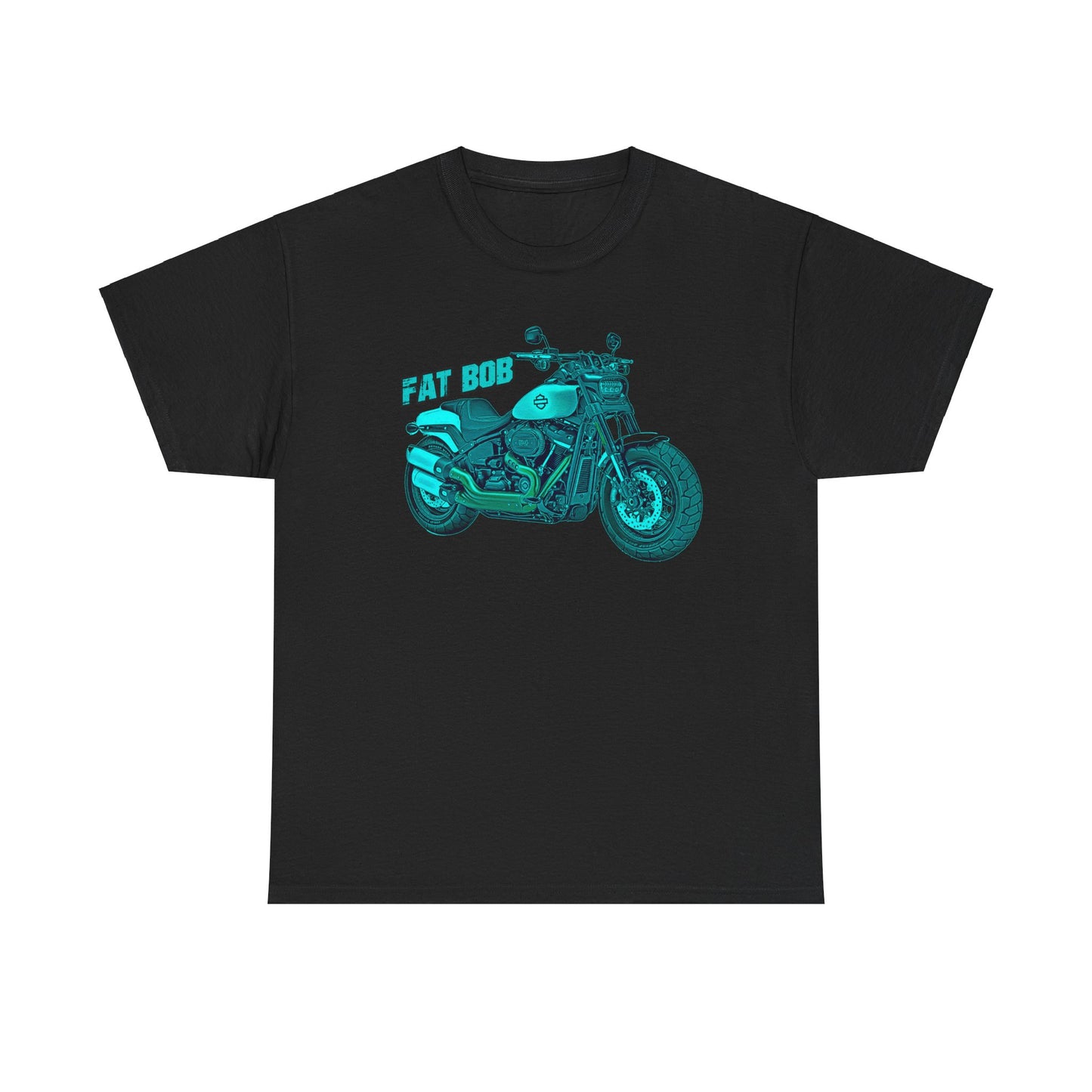 Harley Davidson Fatbob T-Shirt - Gildan® 5000 Heavy Cotton™, Stylish & Durable for Motorcycle Lovers