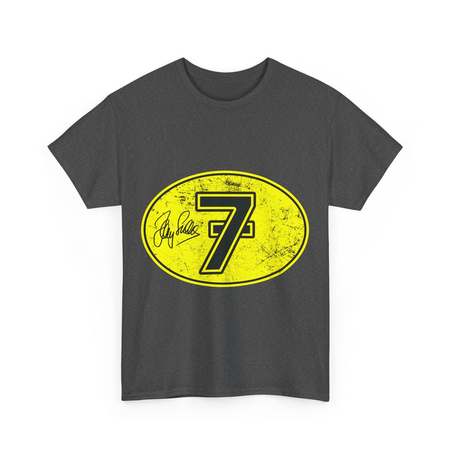 Barry Sheene No. 7 Tee | Gildan® 5000 Heavy Cotton™, Ideal for Motorcycle Enthusiasts