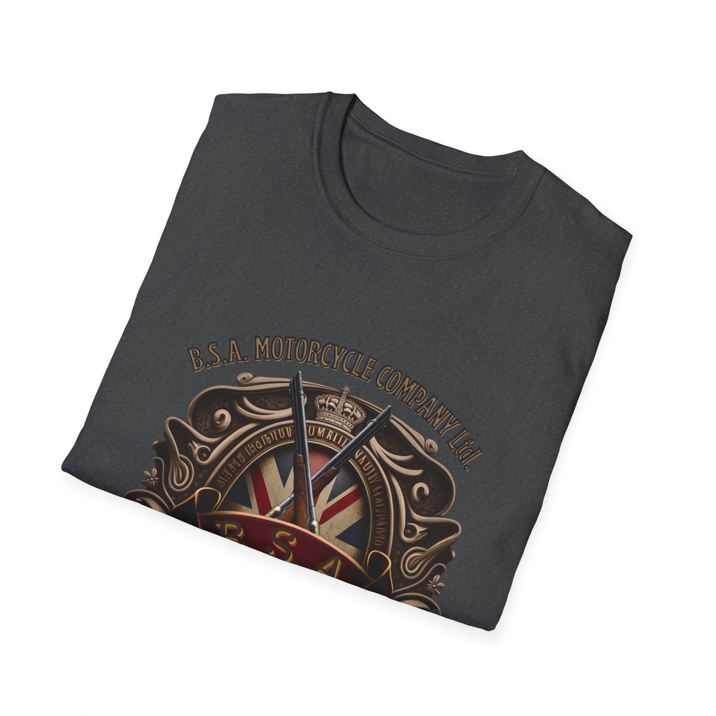 BSA Motorcycle Company Heritage Tee - Gildan® 5000 Heavy Cotton™, Classic Comfort for Enthusiasts