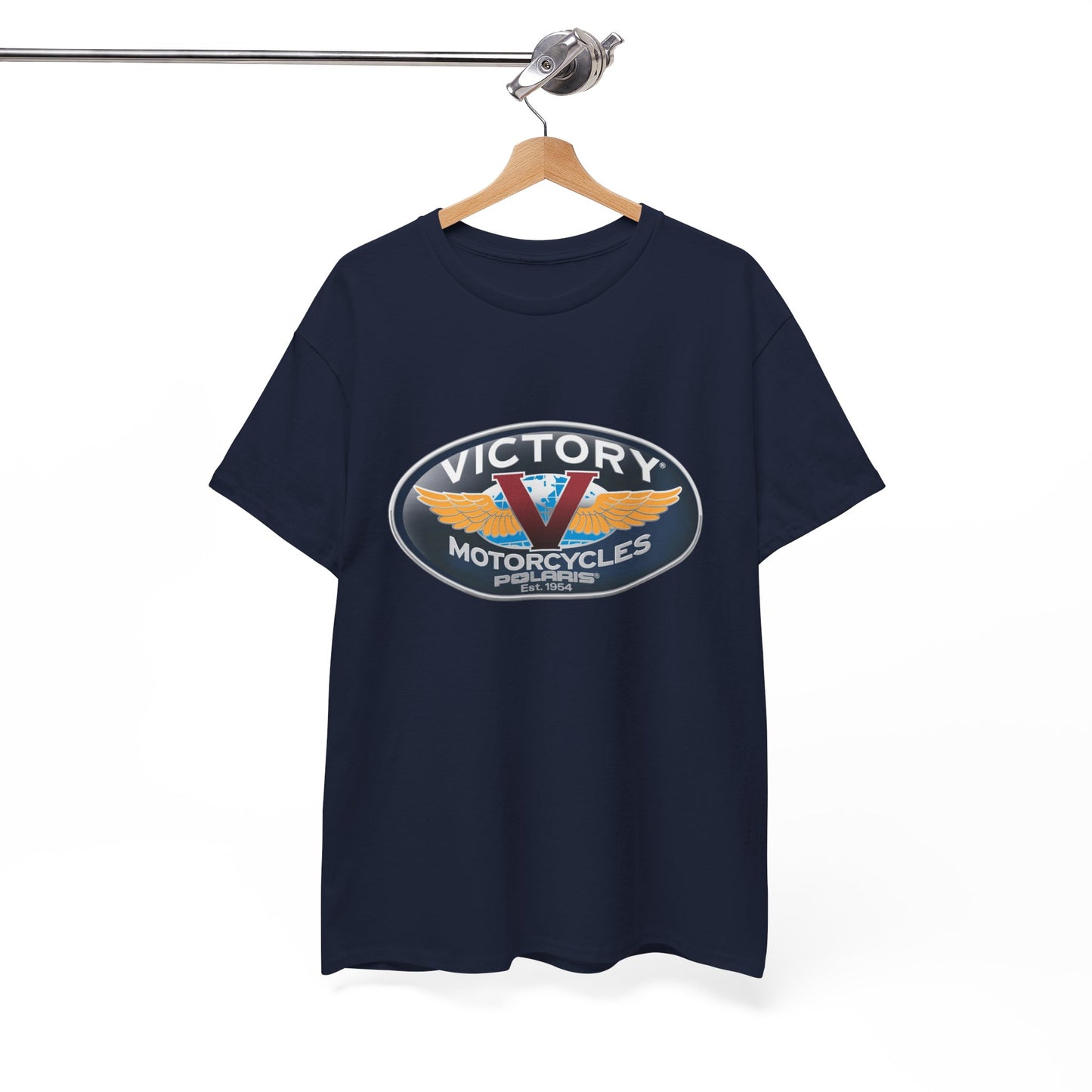 Victory Polaris Logo Tee - Gildan® 5000 Heavy Cotton™, Quality Fabric for the Modern Biker
