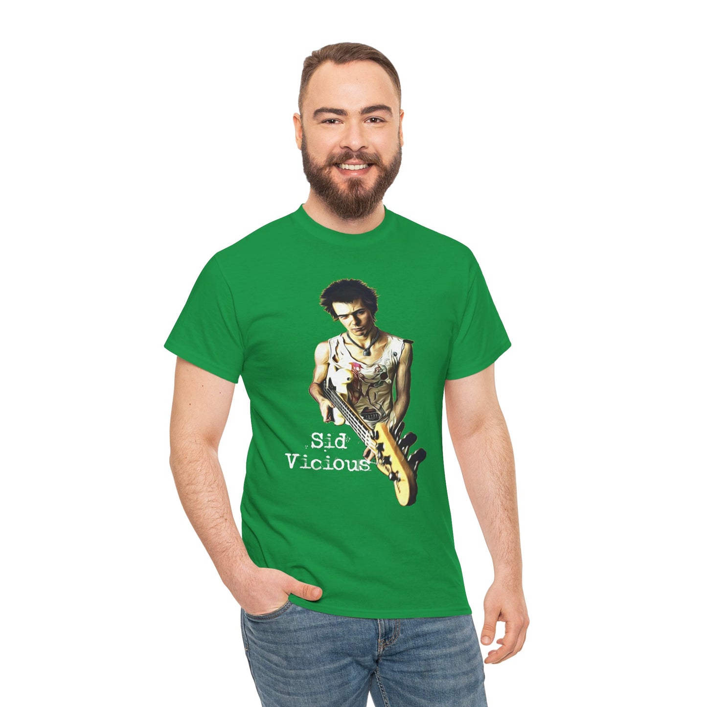 Sid Vicious Design Shirt: Stylish Edge in Heavy Cotton