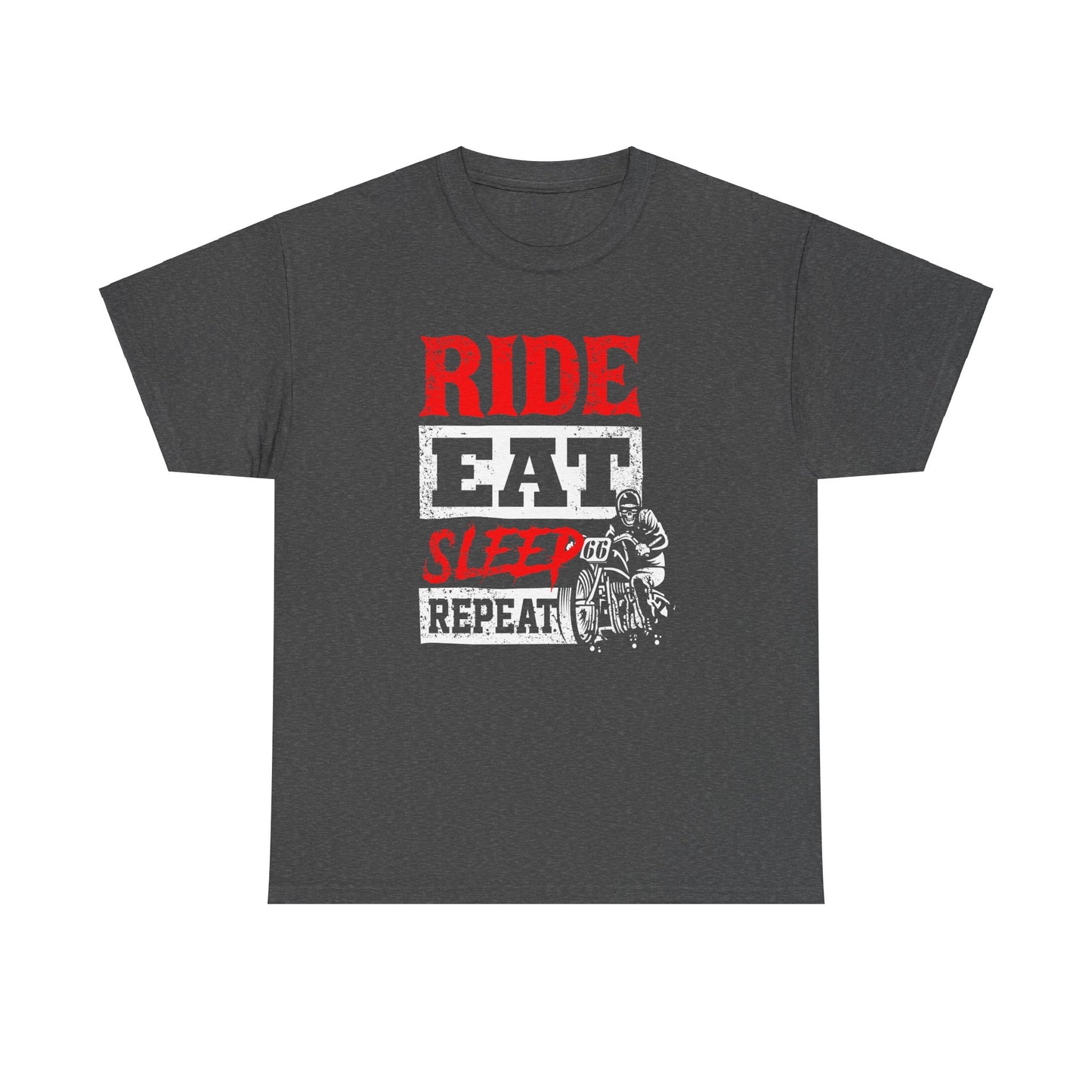 Ride, Eat, Sleep, Repeat Lifestyle Tee | Gildan® 5000 Heavy Cotton™ - Classic Comfort for Bikers