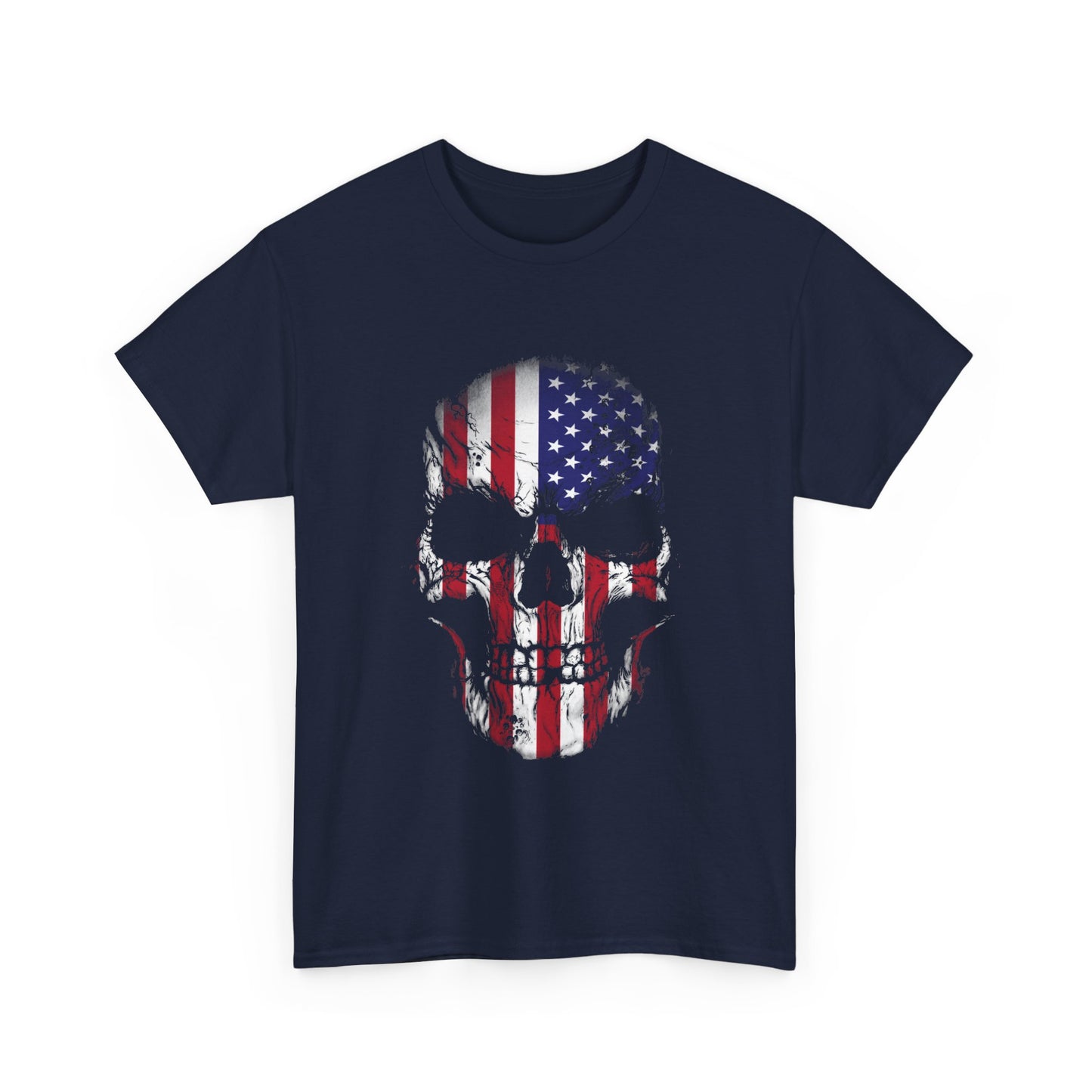 Rock the Classic Fit USA Skull Flag Tee
