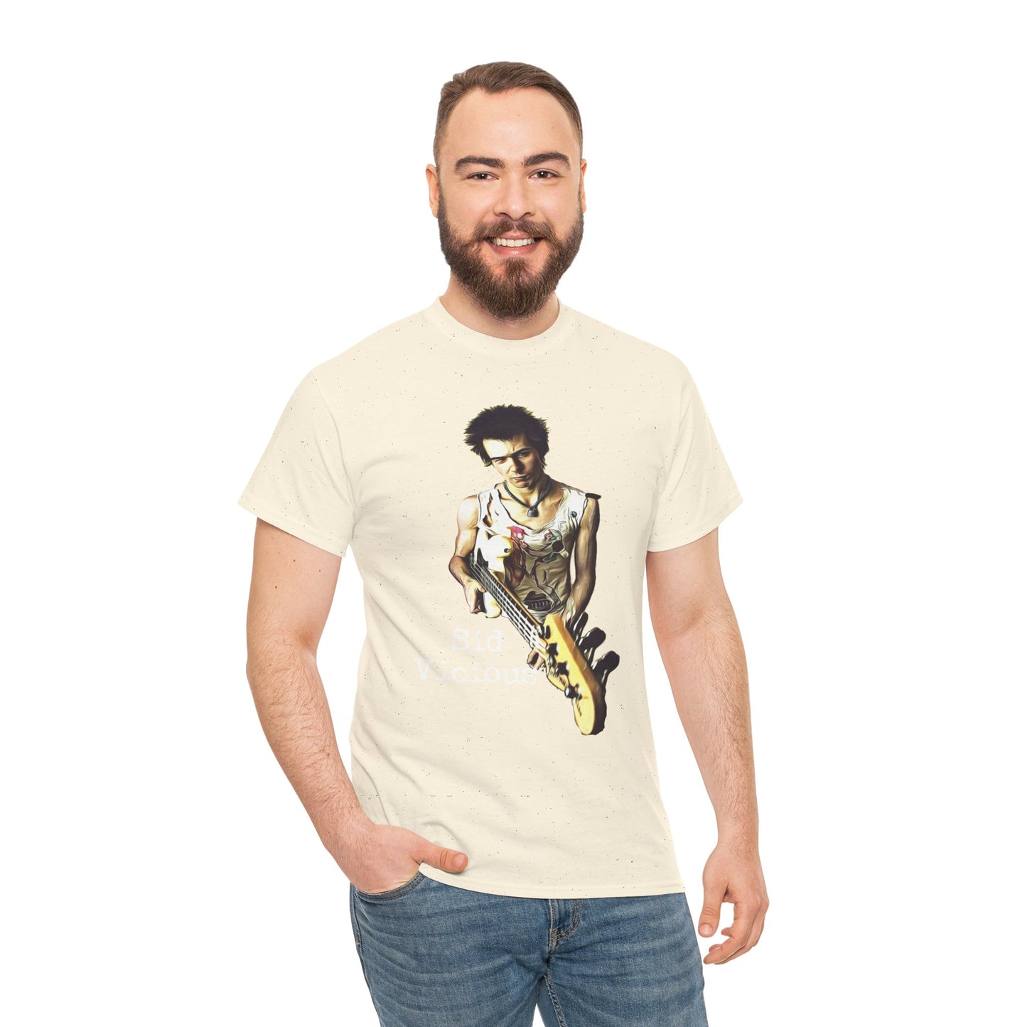 Sid Vicious Design Shirt: Stylish Edge in Heavy Cotton