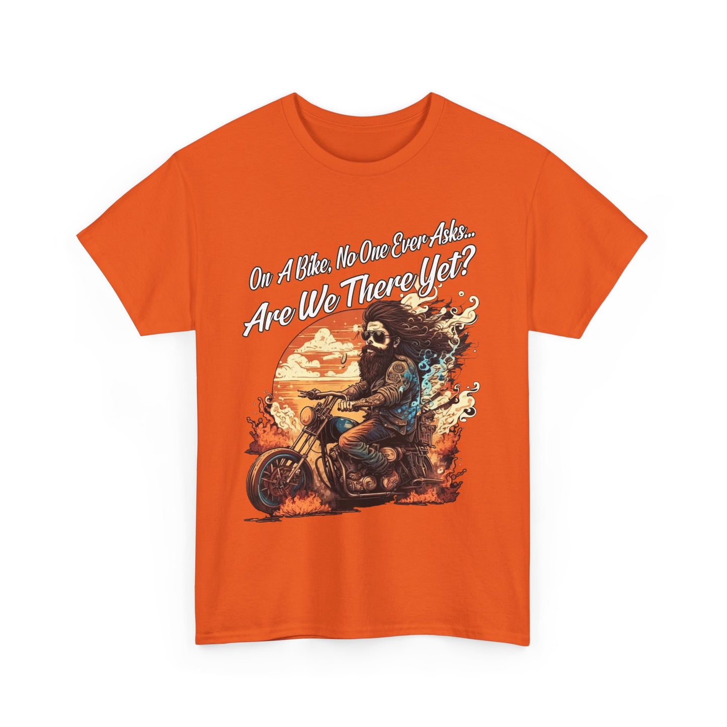 Heavy Cotton 'Are We There Yet?' Biker Tee - Classic Style for Road Warriors