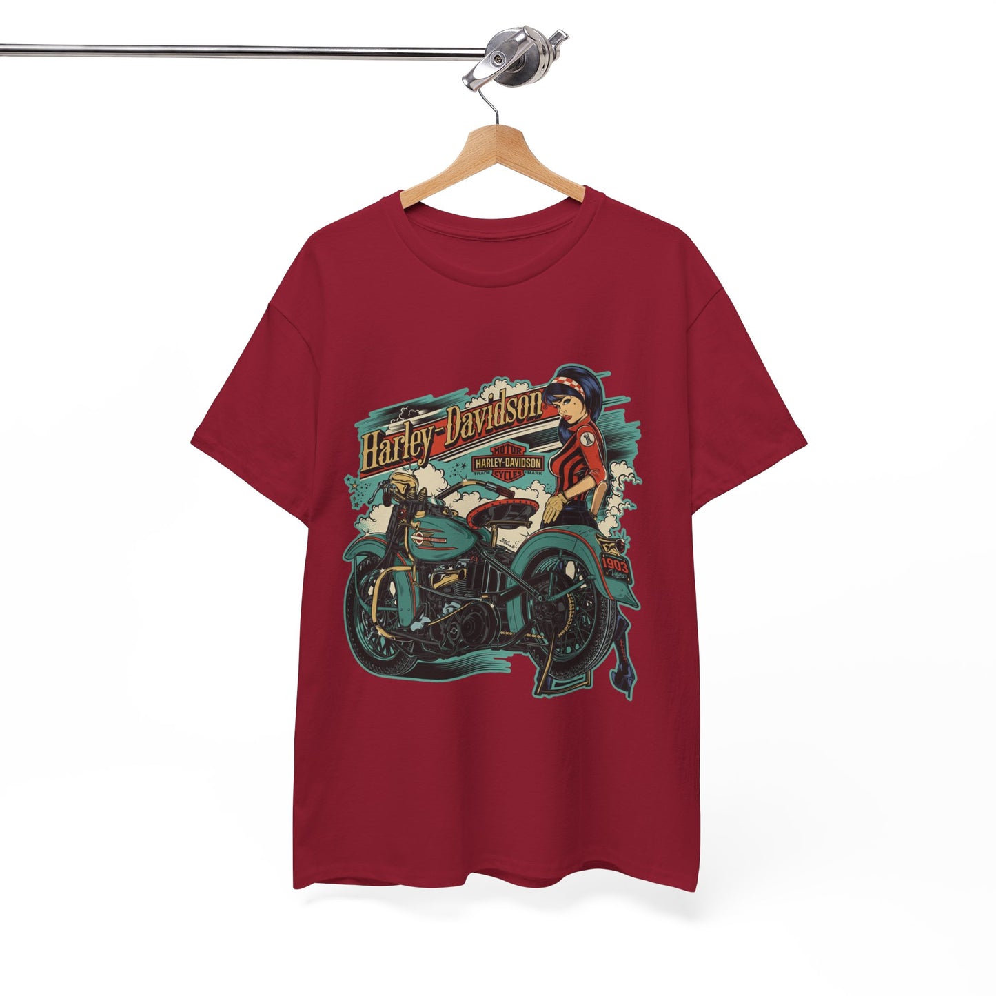 Harley-Davidson 1903 Retro T-Shirt - Gildan® 5000 Heavy Cotton™, Timeless Style, Built for Riders