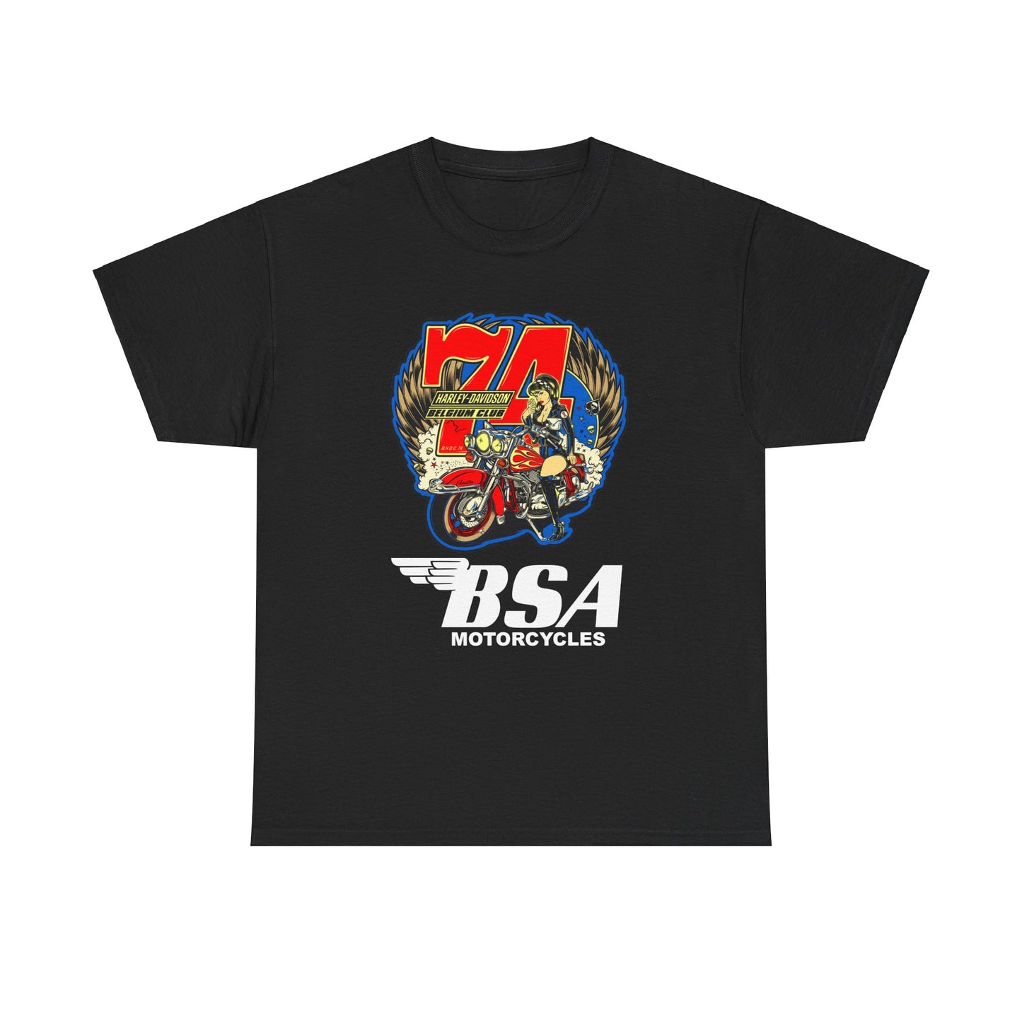 Harley Girl Biker T-Shirt - Gildan® 5000 Heavy Cotton™, Iconic Style for Female Riders