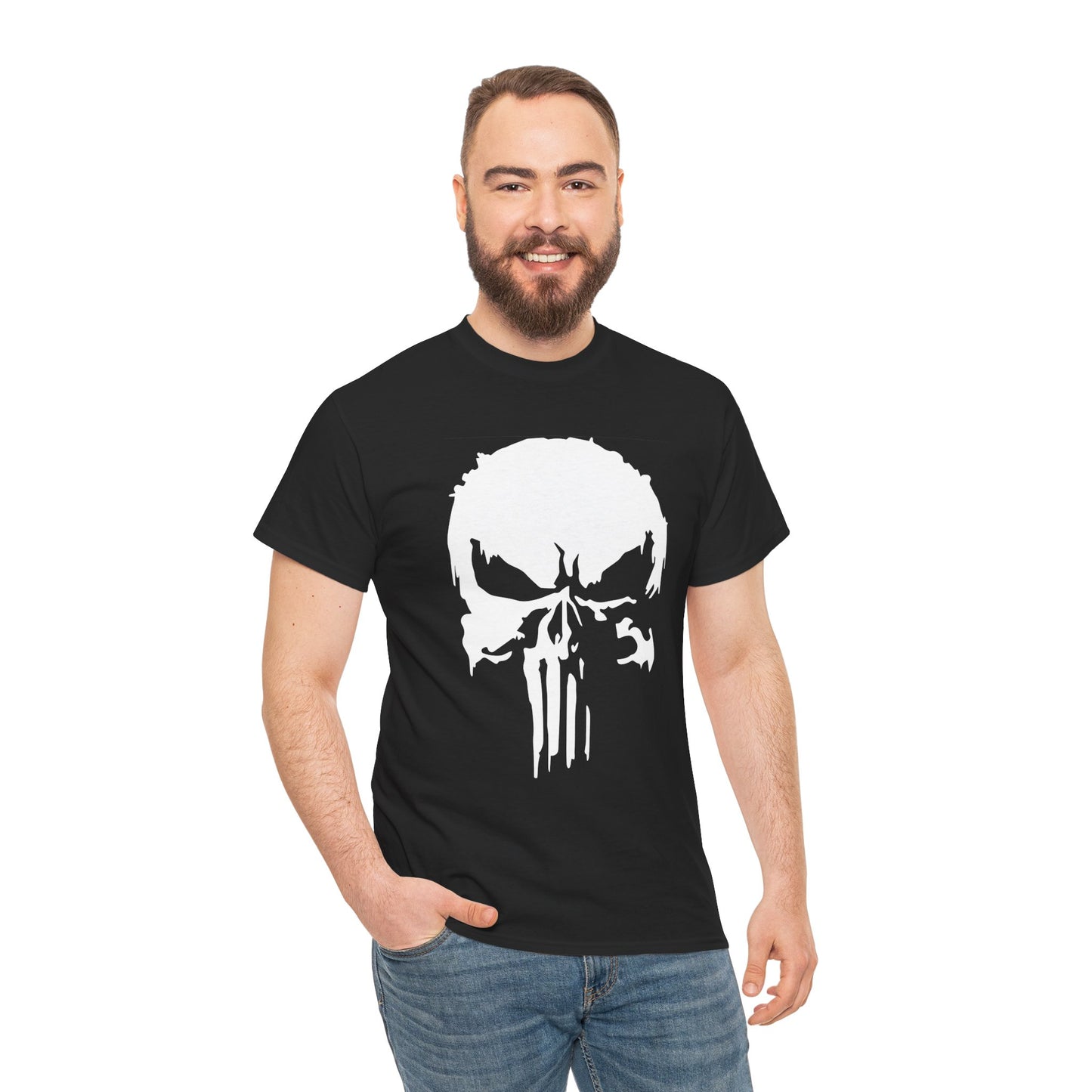 Edgy & Fierce: The Punisher Skull Tee | Gildan® 5000 Heavy Cotton™ - Classic Midweight Fabric for Comfort