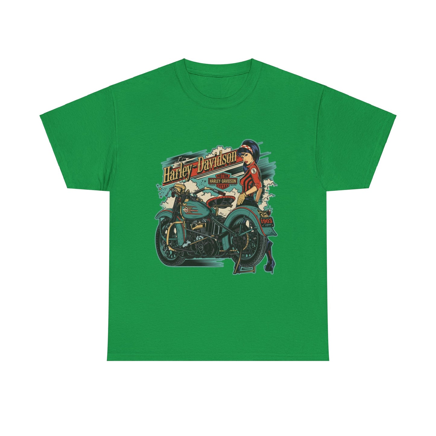 Harley-Davidson 1903 Retro T-Shirt - Gildan® 5000 Heavy Cotton™, Timeless Style, Built for Riders